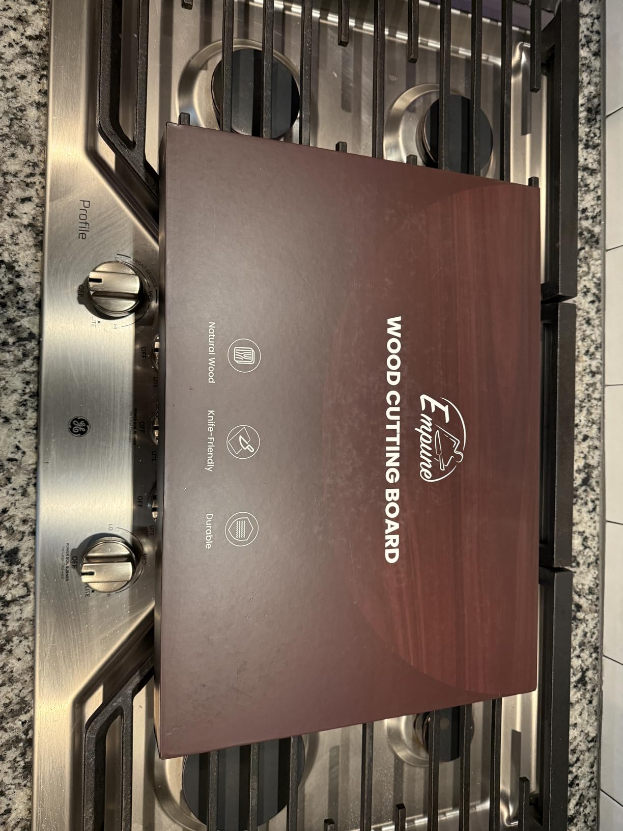 Empune Black Walnut Wood Cutting Boards for Kitchen Wooden Cutting Board with Handle, Chopping Board with Built-in Juice Groove & Well, Heavy-duty Charcuterie Board Butcher Block, 16.5x11.8x1.4 Inches customer photo 1