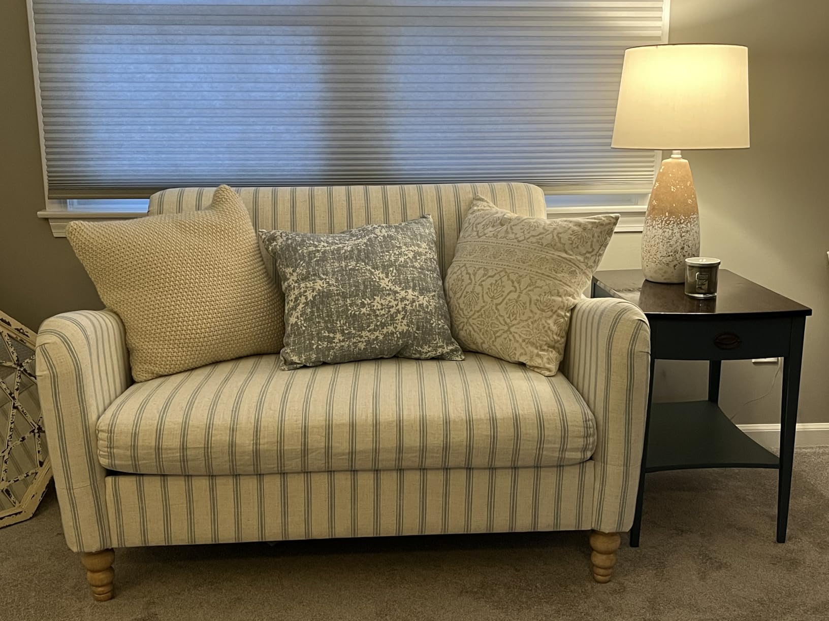 HULALA HOME Farmhouse Curved Couch, Linen customer photo 2