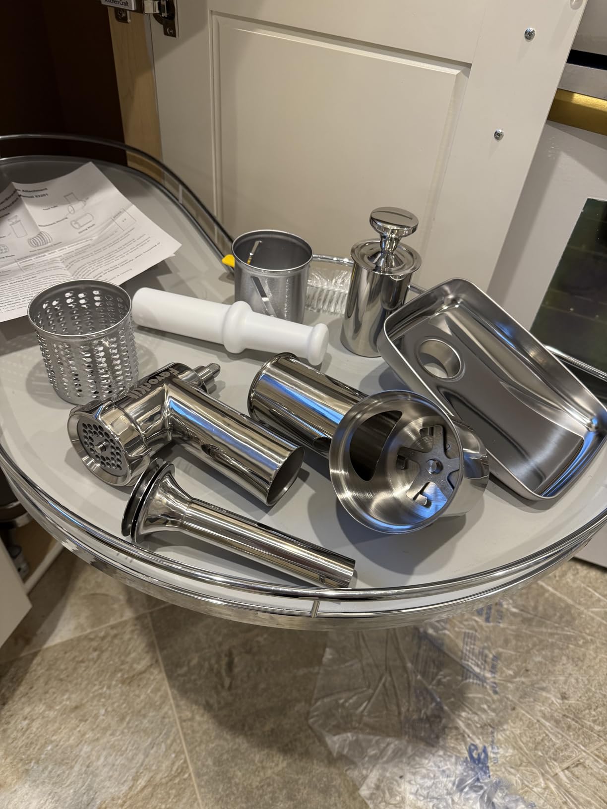 Durable Meat Grinder & Slicer Shredder Attachments Set for Kitchenaid Mixers, Dishwasher Safe customer photo 1