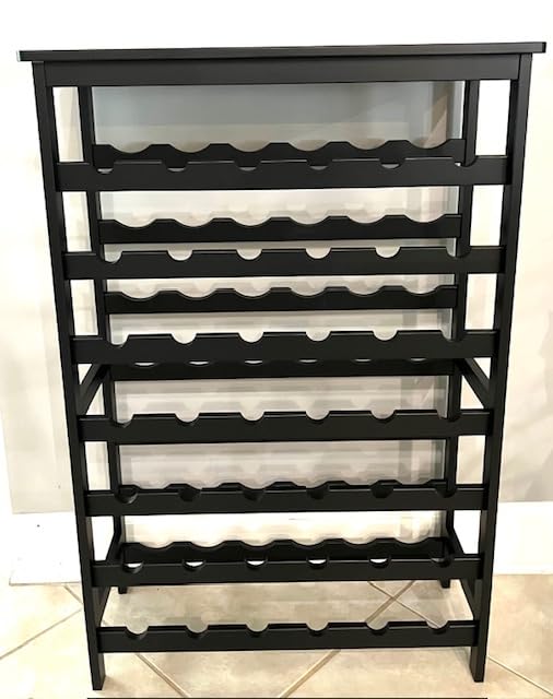 VASMIA Bamboo Stackable Wine Rack,72 Bottles Wine Rack Freestanding Floor,No Tools Assembly,8-Tier Display Wine Storage Shelf for Kitchen, Bar, Dining Room,Cellar,Walnut customer photo 1
