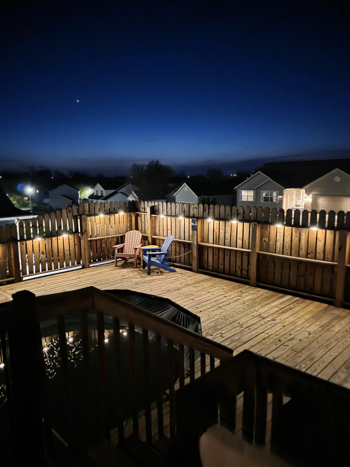 SOLPEX Solar Deck Lights Outdoor, Solar Fence Lights Waterproof LED Step Light for Outside, Patio, Stair, Garden, Yard, Railing, Front Porch, Balcony Decor(16 Pack Warm White) customer photo 1