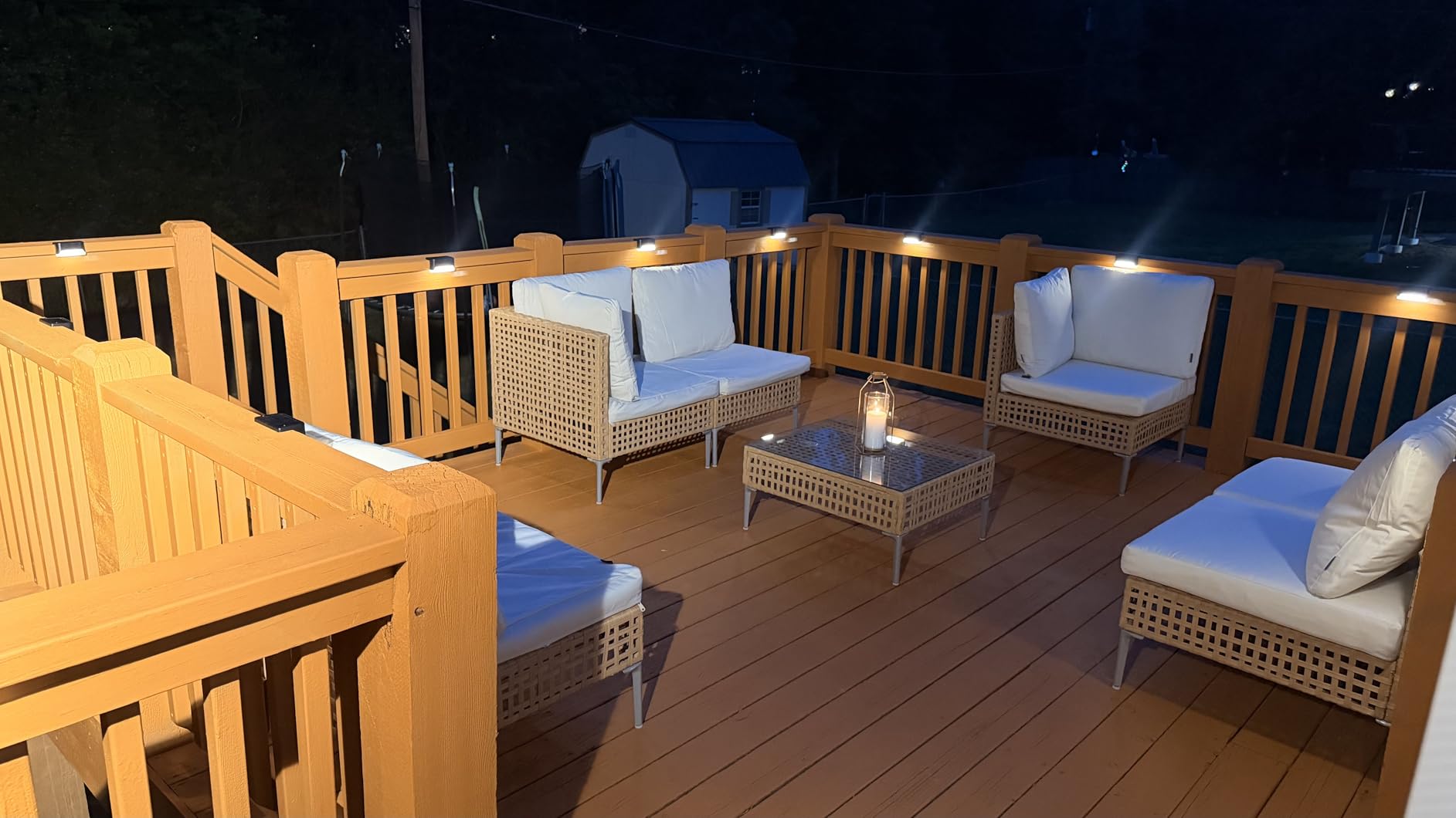 SOLPEX Solar Deck Lights Outdoor, Solar Fence Lights Waterproof LED Step Light for Outside, Patio, Stair, Garden, Yard, Railing, Front Porch, Balcony Decor(16 Pack Warm White) customer photo 2