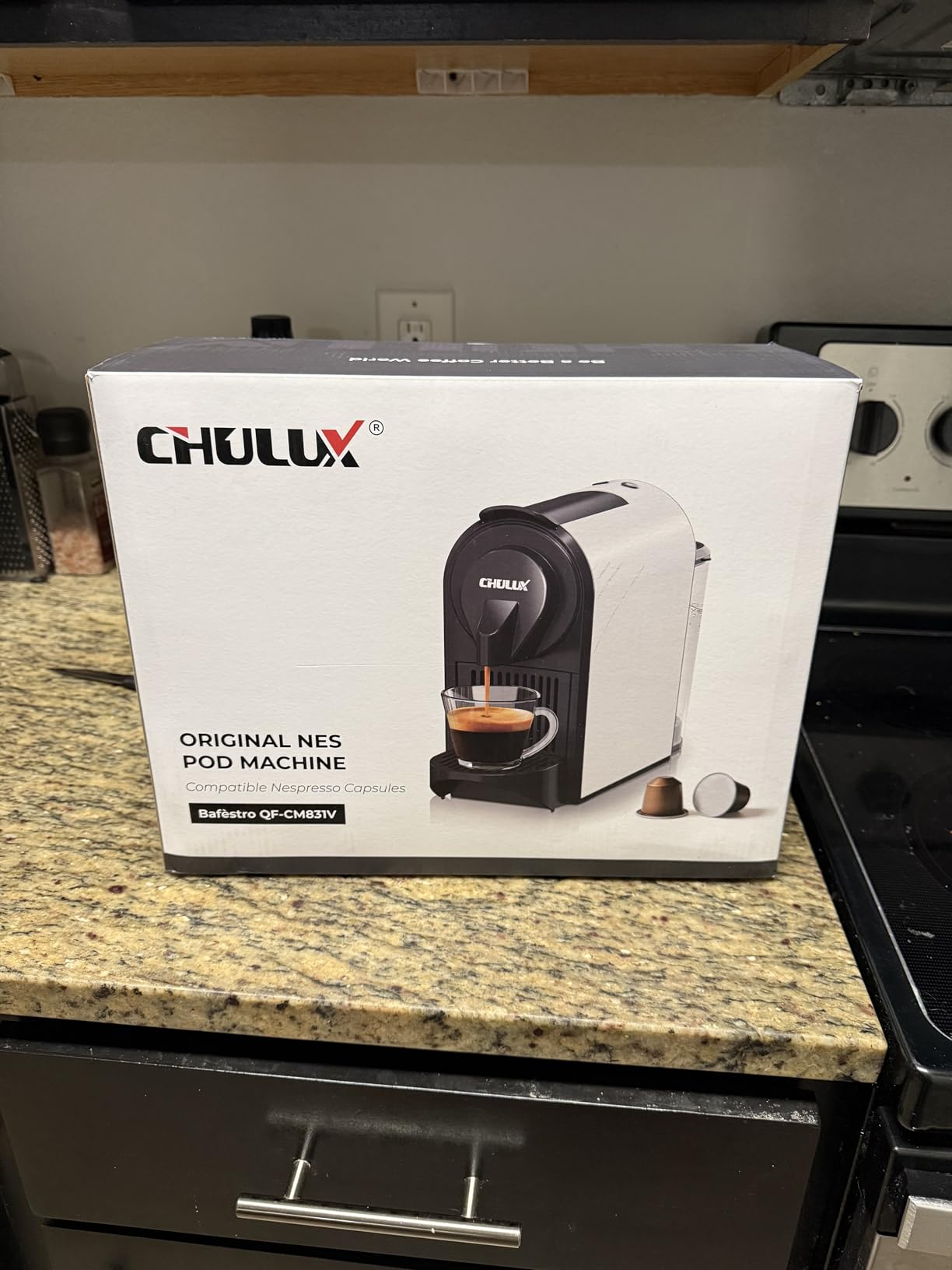 CHULUX Upgrade Bafè-Pro Espresso Machine for Nes Original Pods, 20Bar Rapid Extraction Home Espresso Coffee Maker for Espresso & Lungo, Black customer photo 2