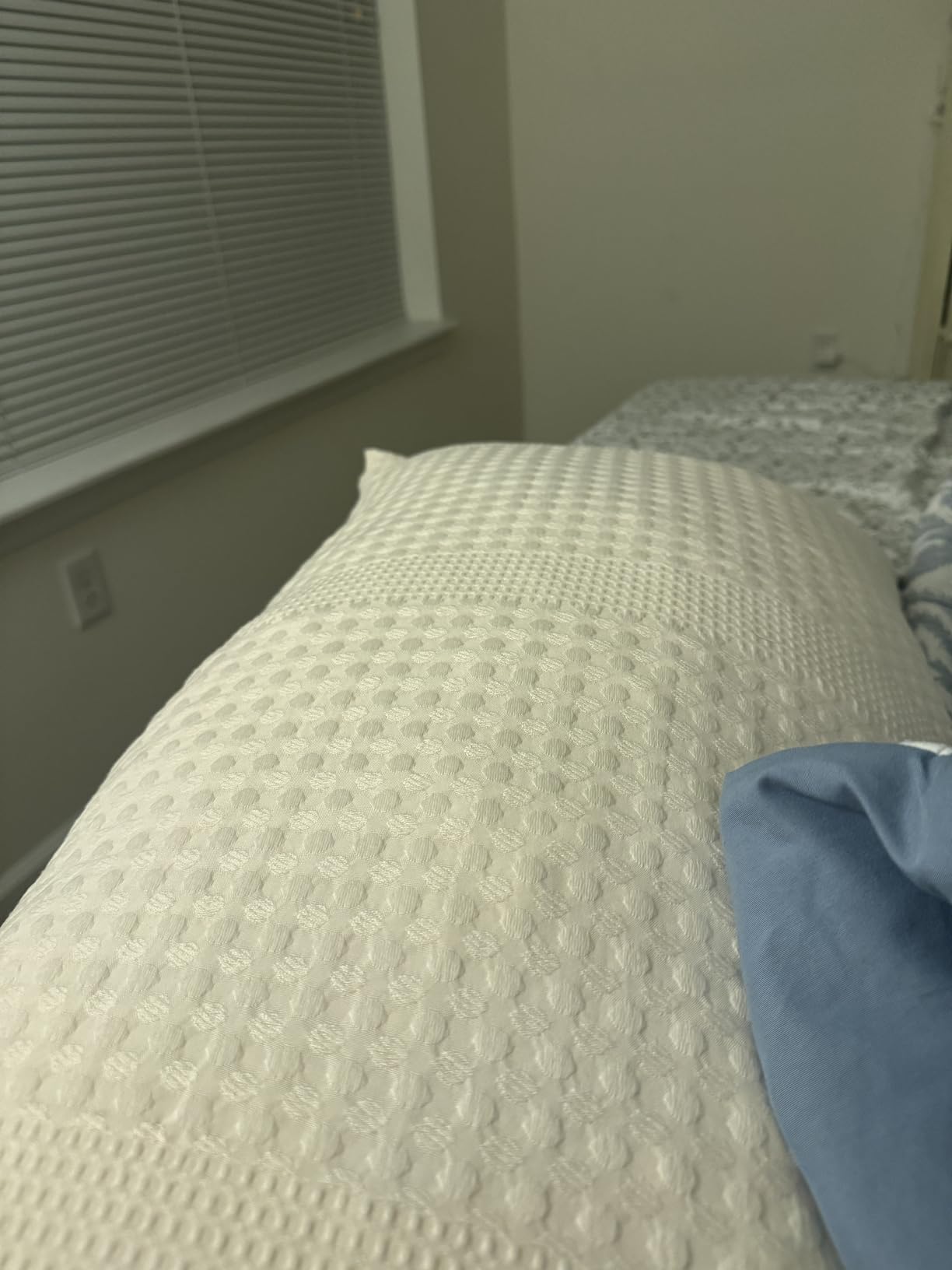 YZ HOME Waffle Weave Body Pillow for Adults - Memory Foam Body Pillow with Removable Pillowcase - Firm and Fluffy - Large Long Bed Pillows for Side Sleepers, Washable, 20x54 Inch (Beige) customer photo 1