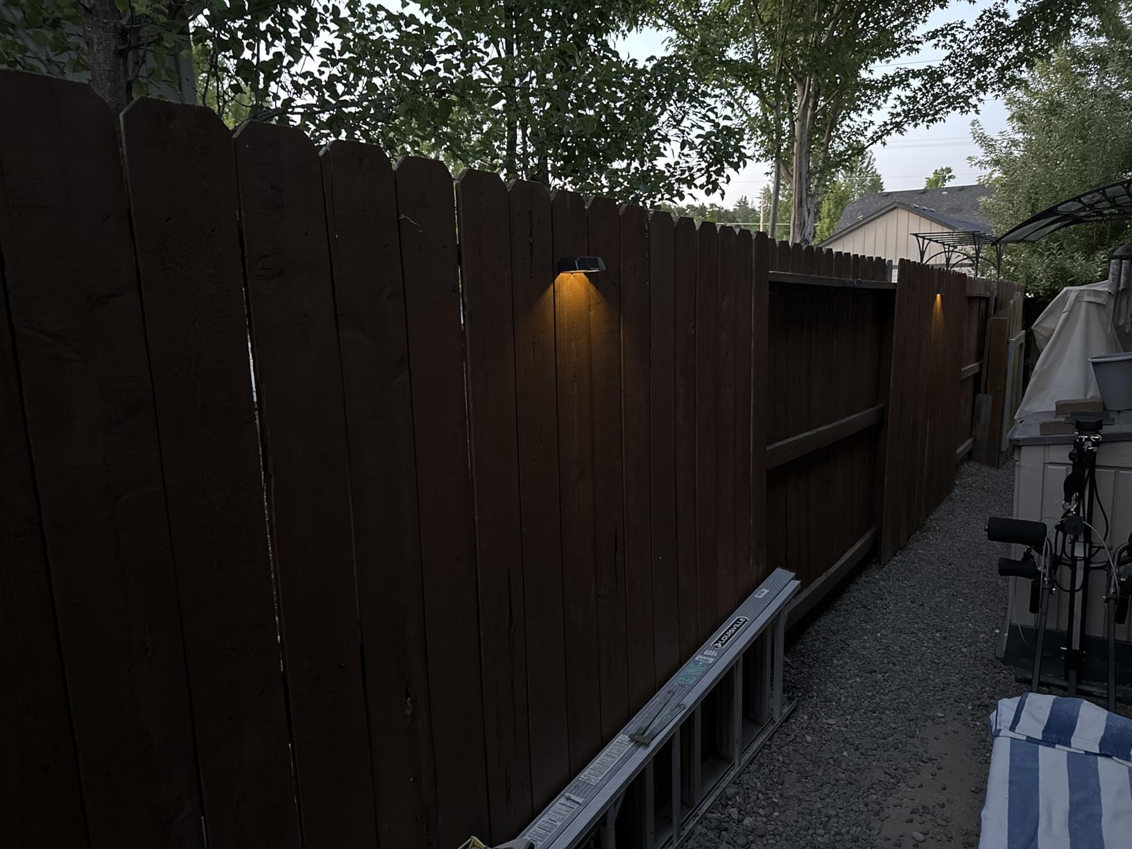 Brightown 2 Pack Solar-Security-Flood-Outdoor-Lights-with-Motion-Sensor, 223 LED 3 Head 270° Angle Street Area Security Lights with Remote, IP65 Waterproof Wall Lights with 3 Modes for Yard Outside customer photo 2