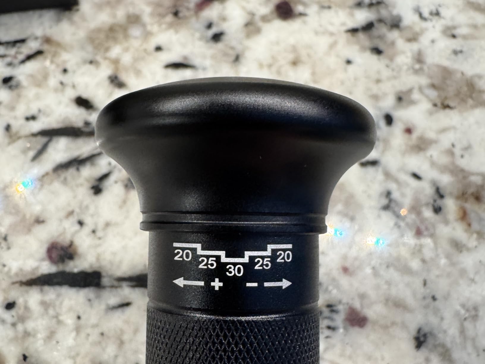 VEYLO 54mm Espresso Tamper (53.3mm Base), Adjustable 20-30 lb Coffee Tamper with Audible Click Feedback, 24-Click Precision Dial, 20/25/30 lb Marks, No Spring Swap, Stainless Steel Flat Base, Black customer photo 1