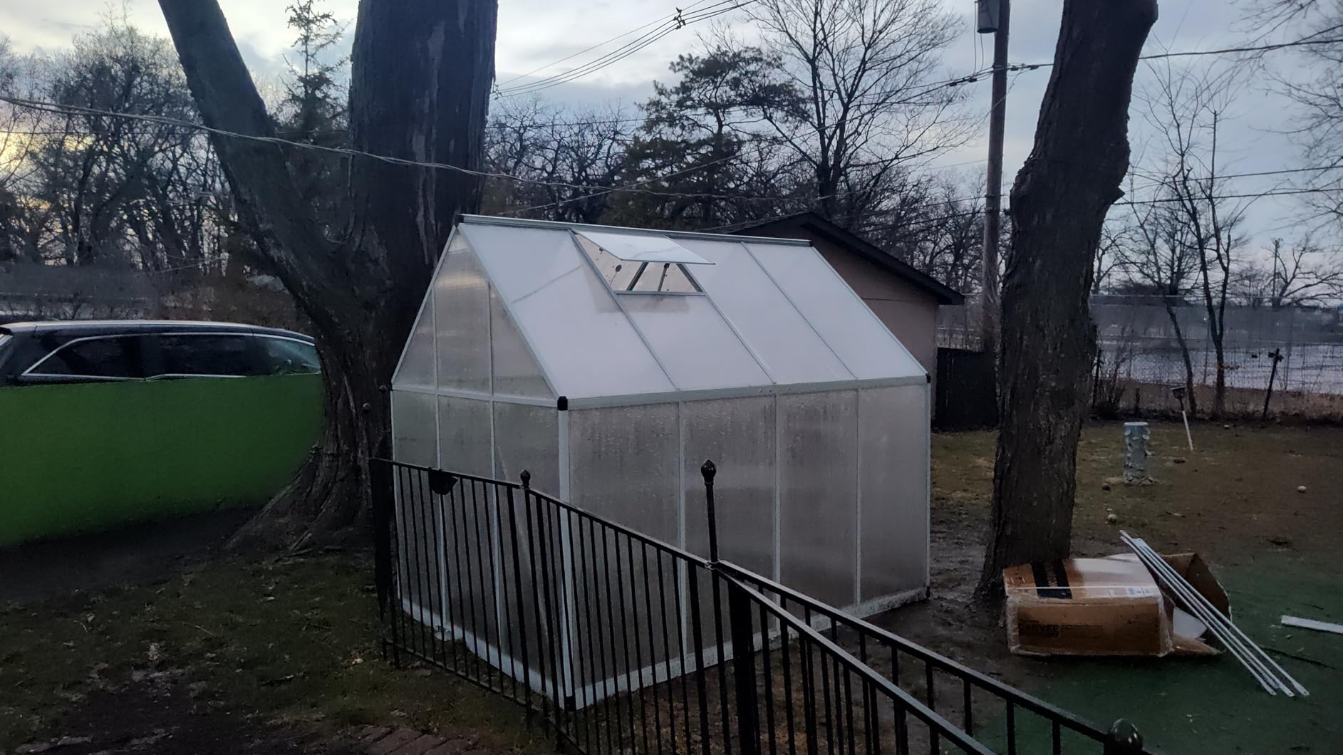 6x7 FT Outdoor Greenhouse, Heavy-Duty Polycarbonate Greenhouse Kit with Reinforced Aluminum Frame, Adjustable Roof Vent & Quick-Connect System for All Seasons & Winter Use customer photo 2