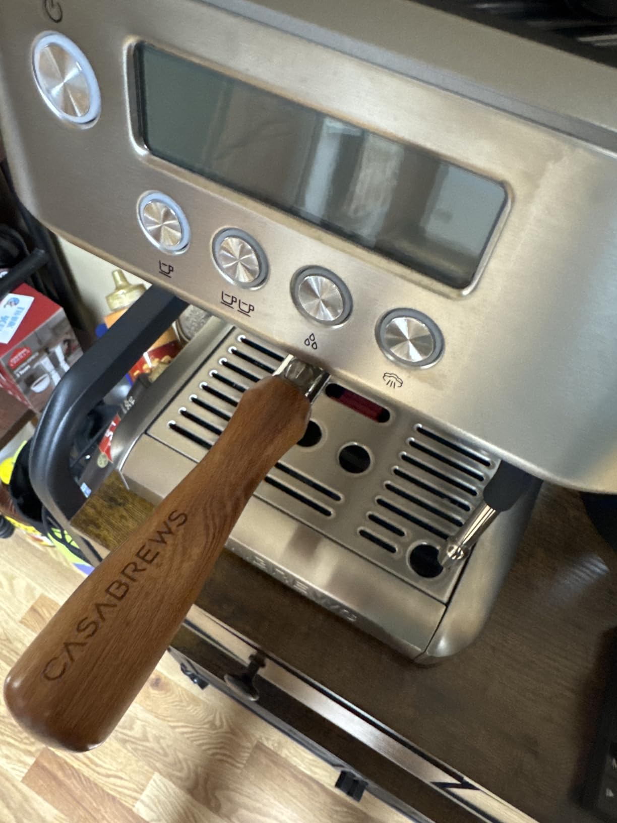 Casabrews 58mm Bottomless Portafilter with 3 Ears, Professional Espresso Portafilter with Filter Basket and Puck Screen, Compatible with CASABREWS Ultra, 5700 Series, 4700Gense and Neutron Pro customer photo 1