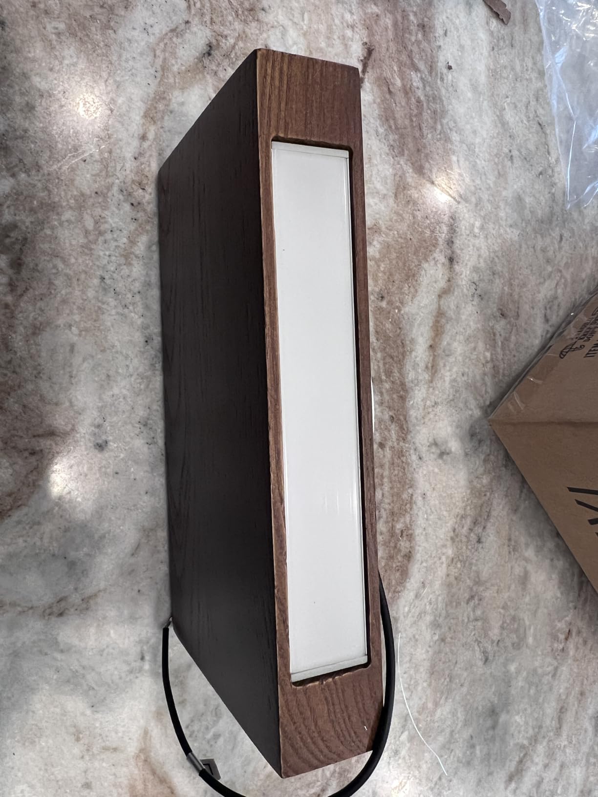 Wood Wall Sconce Indoor Wall Lights Hardwired 1 Pack Up and Down Wall Mount Light for Living Room Bedroom Hallway Corridor Conservatory Cool White 3000K(with led 4000K and 6000k) customer photo 1
