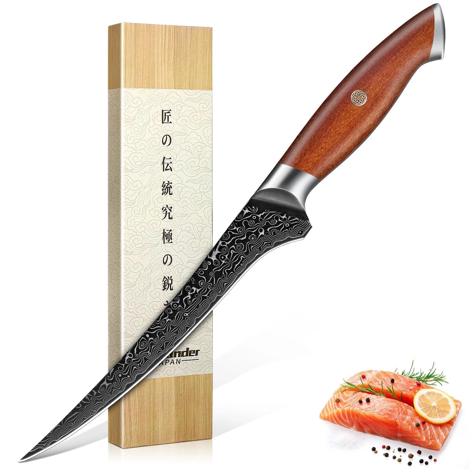 Freelander Damascus Fillet Knife 7