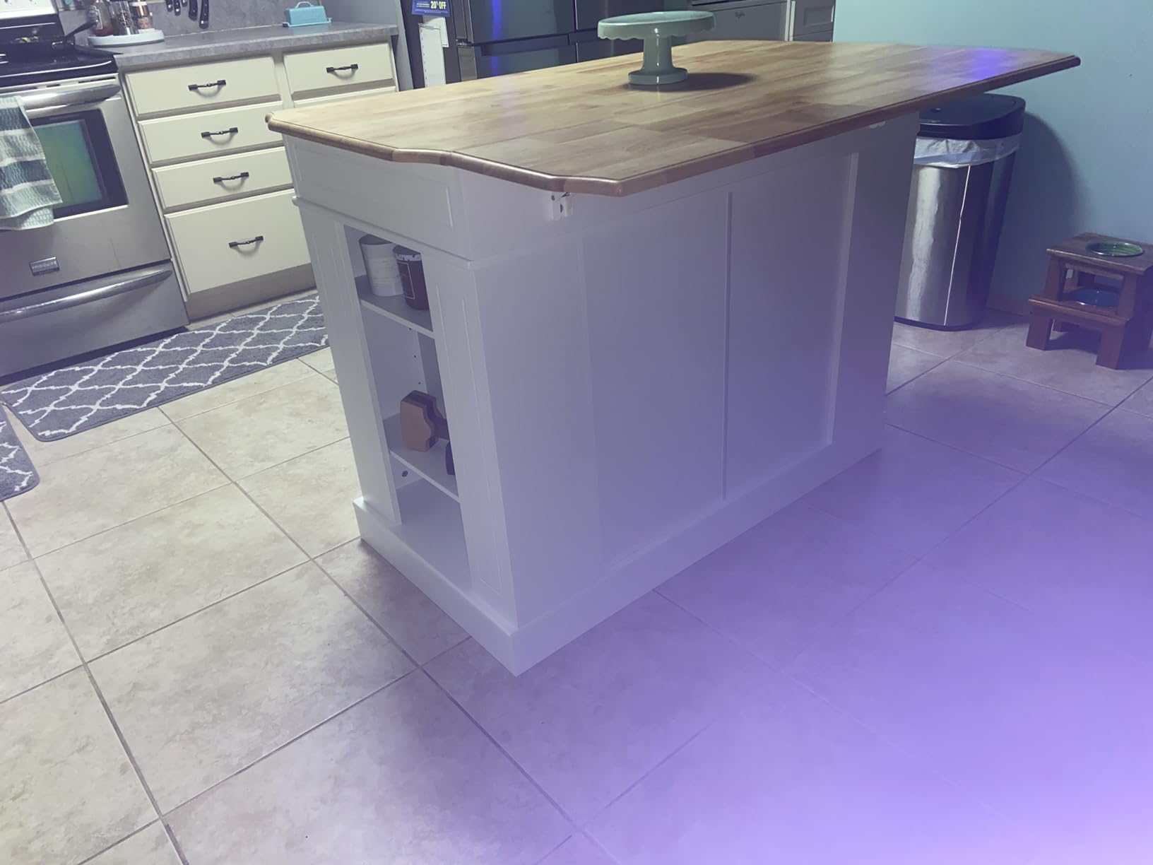 Giantex Kitchen Island with Storage & Drop Leaf, 48