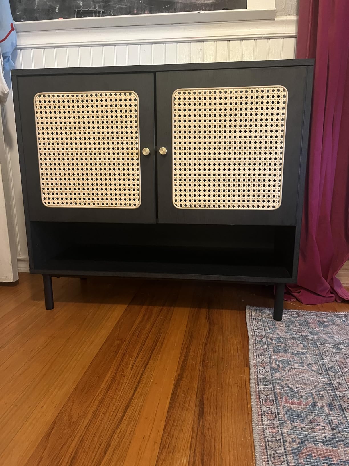 VASAGLE ELLAN Collection - Boho Shoe Storage Cabinet for Entryway Slim, Entry Shoe Cabinet with Rattan-Look Flip Drawers, Oak Beige customer photo 1