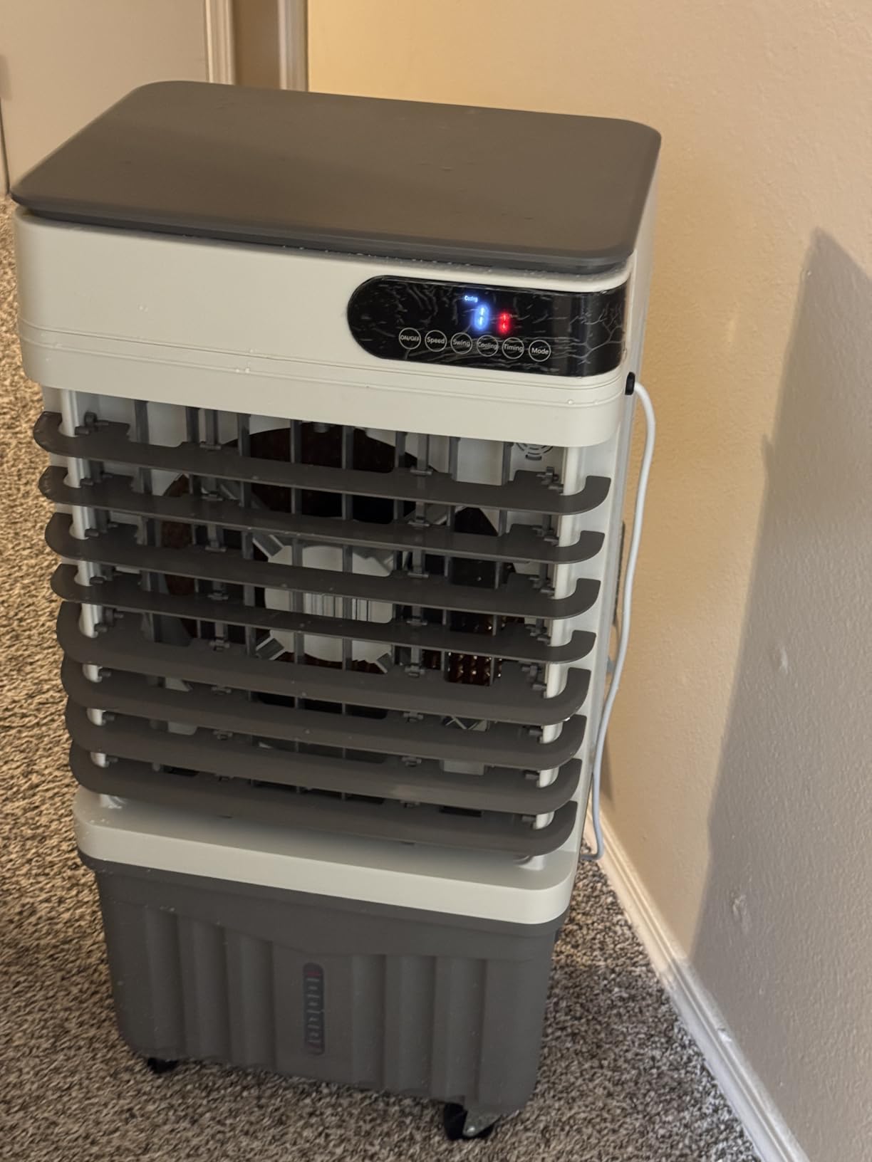 AKIRES 3600CFM Swamp Cooler, Evaporative Air Cooler with 13.5-Gal Water Tank, 4 Ice Packs, Evaporative Cooler for Outdoor Patio Garage Commercial Industrial Use (41IN) customer photo 2