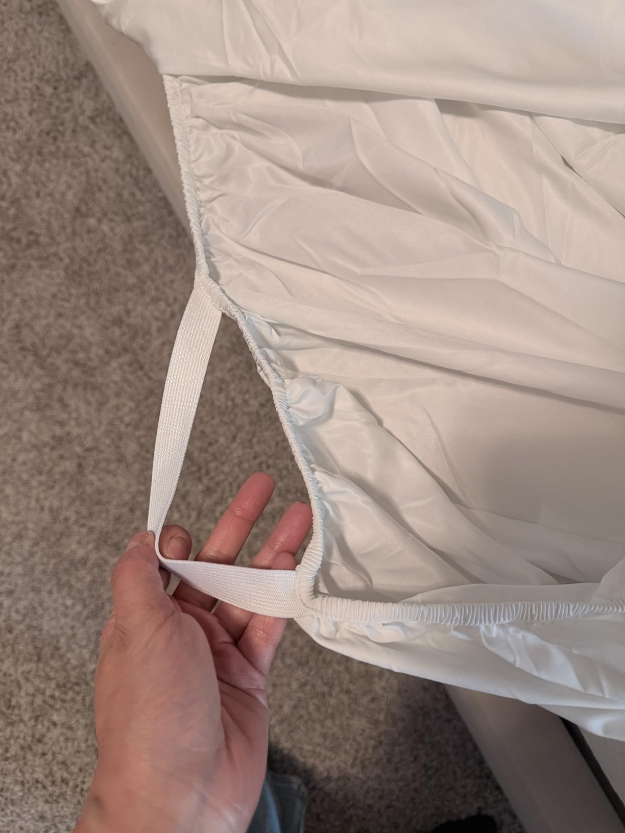 TWK 1200 TC 100% Egyptian Long-Staple Cotton Sheets King Size, Luxury Hotel Style Deep Pocket with Elastic Reinforced Seams Sheet Set, Soft & Comfy Natural Sheets(White King) customer photo 2