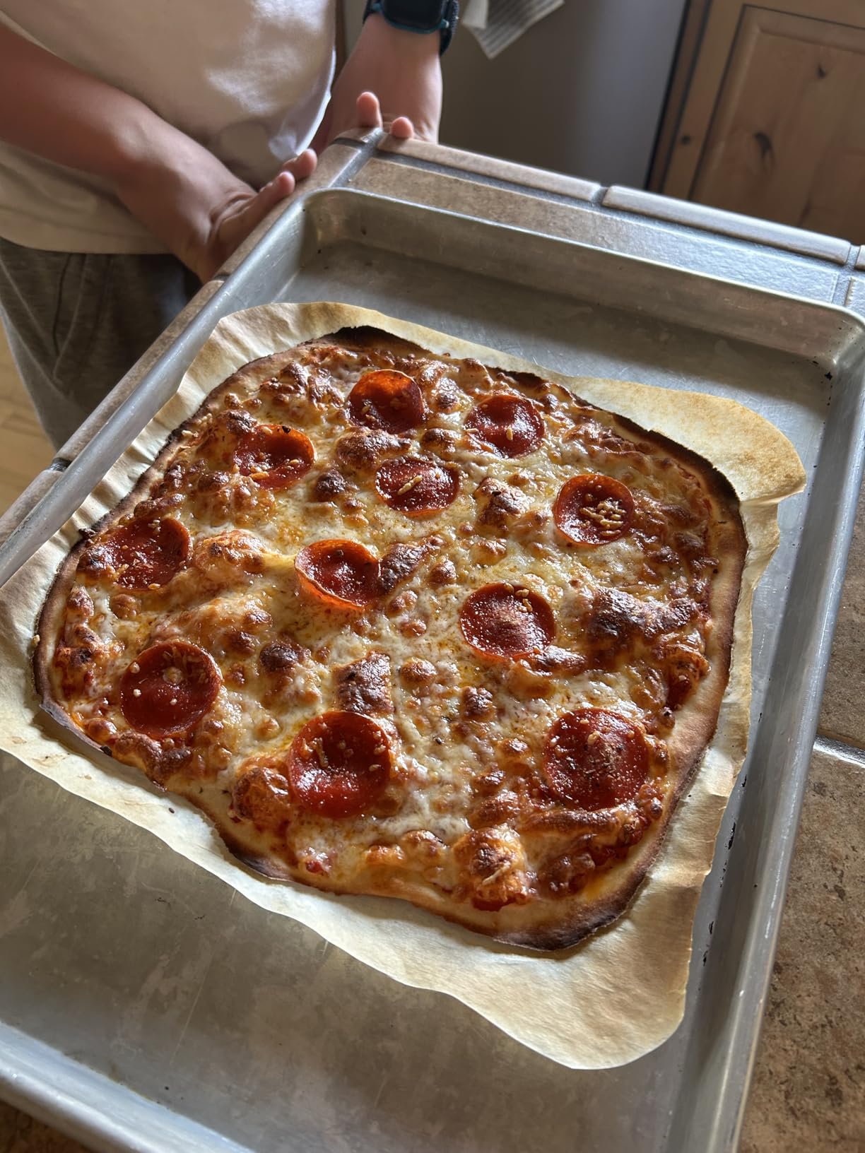 Ninja Artisan Outdoor Pizza Oven, 12-inch, 3-minute Pizza, Neapolitan, Thin Crust, New York Chicago, Custom, 700F Max Temperature, Electric Heat, Bake, Broil, Proof, Warm, Blue, MO201BL1 customer photo 1