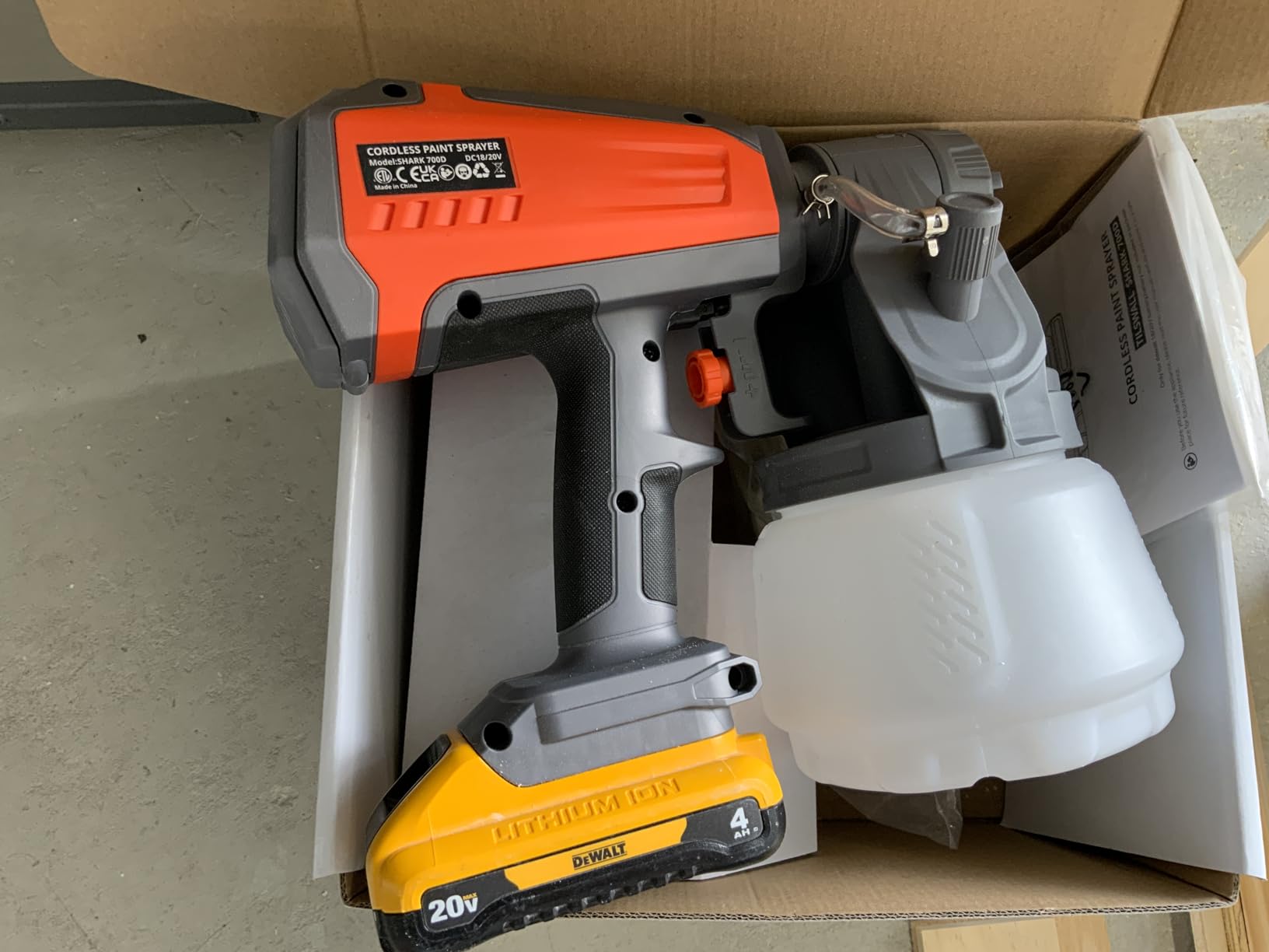 Tilswall Brushless Cordless Paint Sprayer Compatible with Dewalt 20V Battery, Easy Side-Fill HVLP Spray Gun customer photo 2