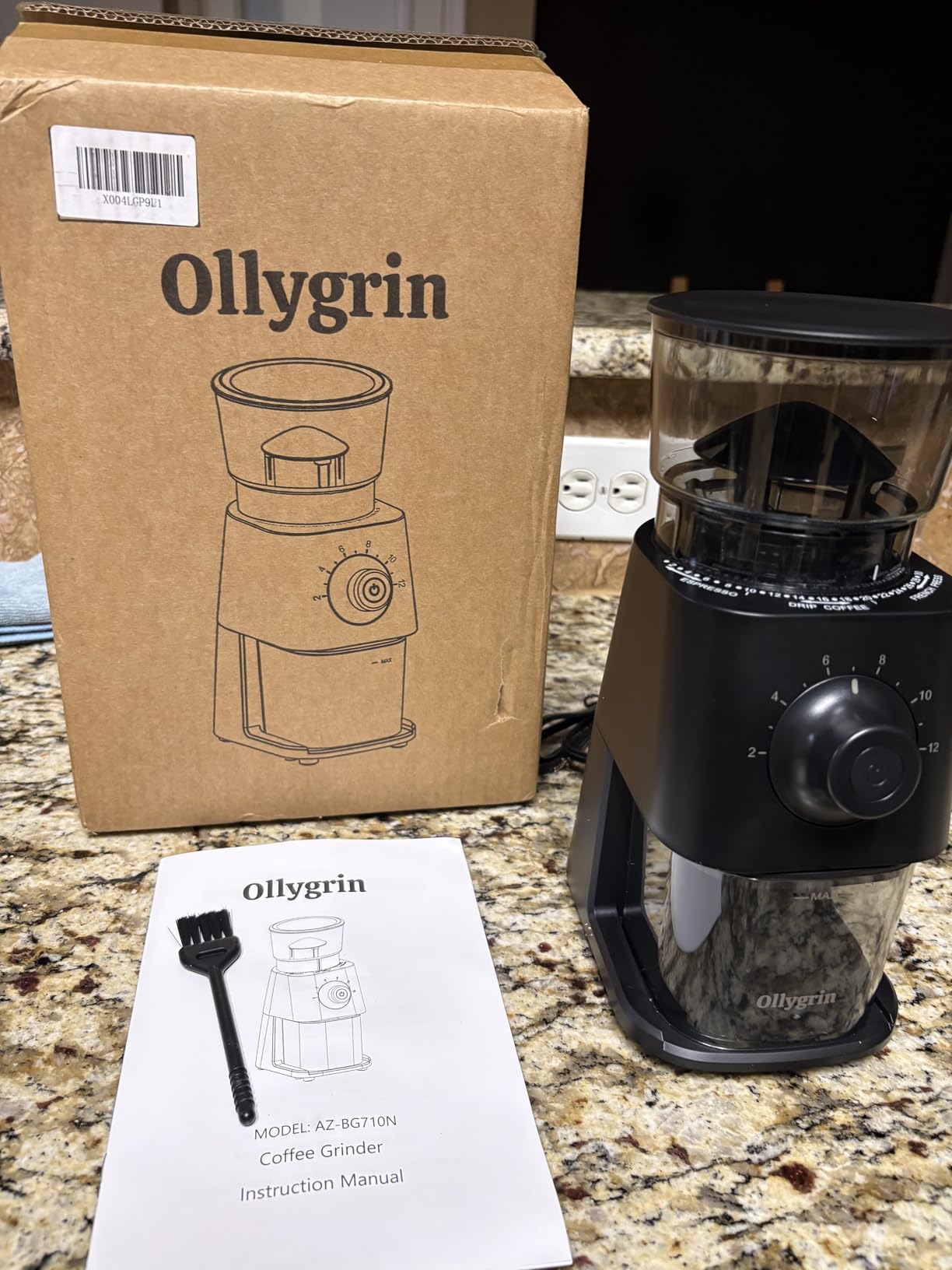 Ollygrin Electric Conical Burr Coffee Grinder, Coffee Grinder with 30 Grind Settings, Touchscreen Coffee Grinder for Home Use, Compact Coffee Bean Grinder for Espresso, Drip, French Press customer photo 1