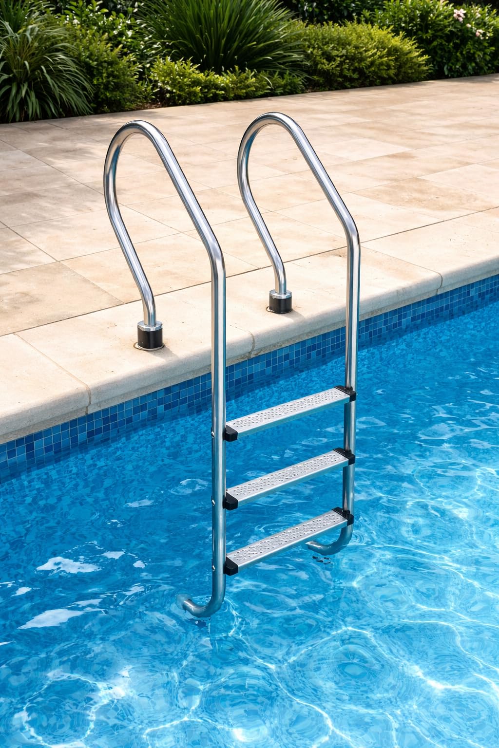 Baotree Swimming Pool Ladder, Weight Capacity 330lbs, 3-Step Stainless Steel Non-Slip Pedals Pool Stairs for In-Ground Pools customer photo 1