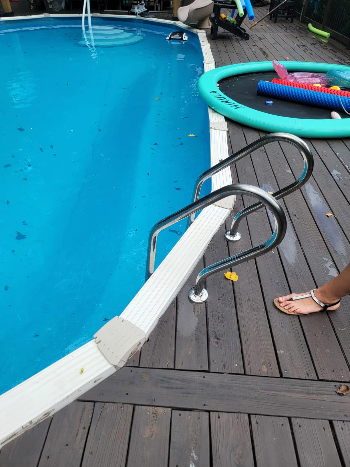 Baotree Swimming Pool Ladder, Weight Capacity 330lbs, 3-Step Stainless Steel Non-Slip Pedals Pool Stairs for In-Ground Pools customer photo 2