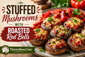Stuffed Mushrooms with Roasted Red Bells