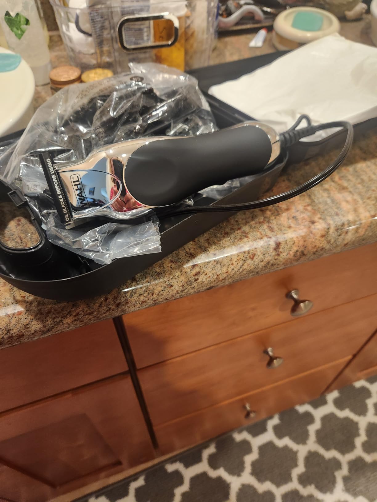 Wahl USA Chrome Pro Corded Clipper Complete Haircutting Kit for Men - Powerful Total Hair Clipping, Beard Trimming, & Grooming - Model 3024635 customer photo 1