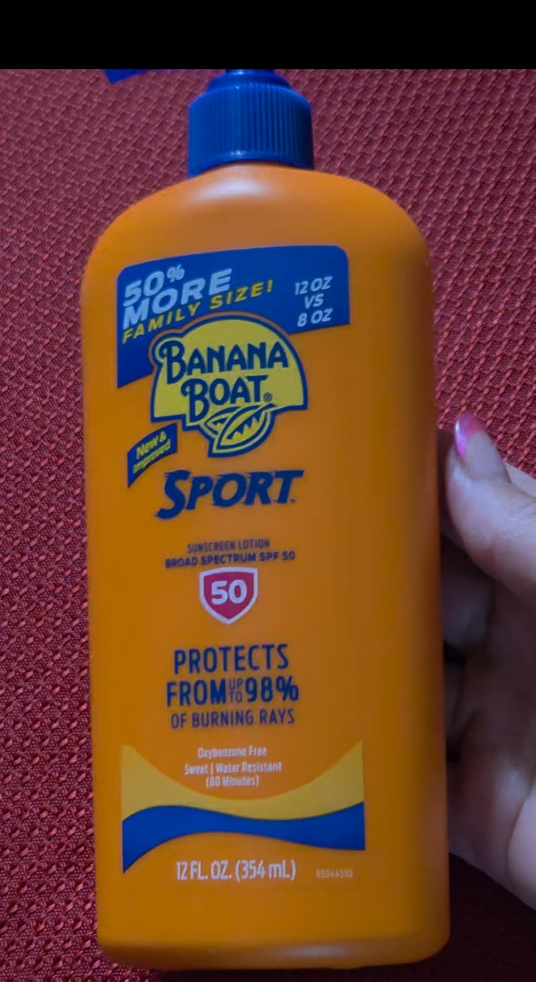 Banana Boat Sport Ultra SPF 50 Sunscreen Lotion, 12oz | Banana Boat Sunscreen SPF 50 Lotion, Oxybenzone-Free, Sunblock, Family Size, 12oz (Pack of 1) customer photo 1