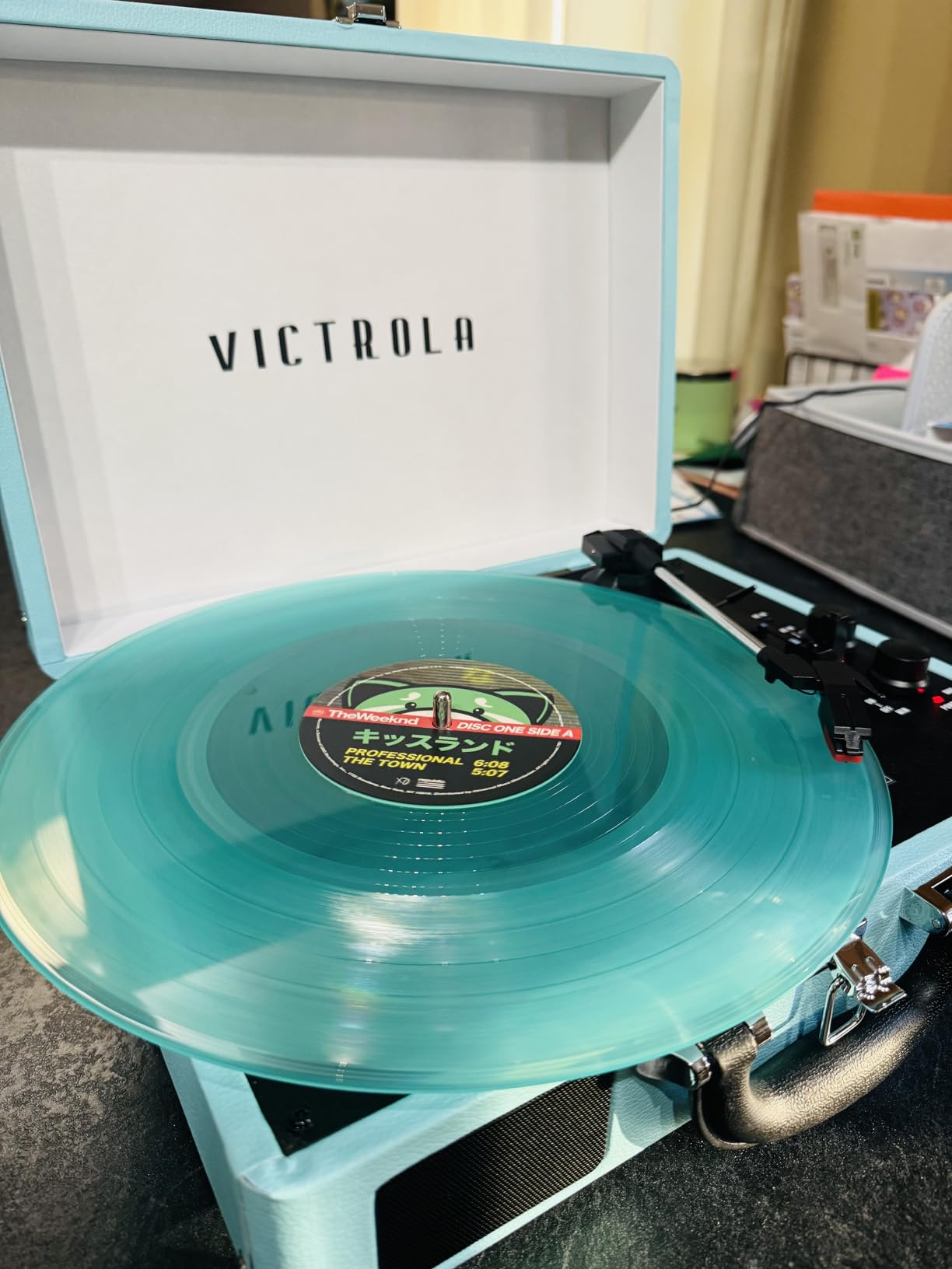 Victrola Journey Bluetooth Portable Suitcase Record Player - with Built-in Speakers, 3 Speed Vinyl Record Player, RCA Out, Headphone Jack customer photo 1