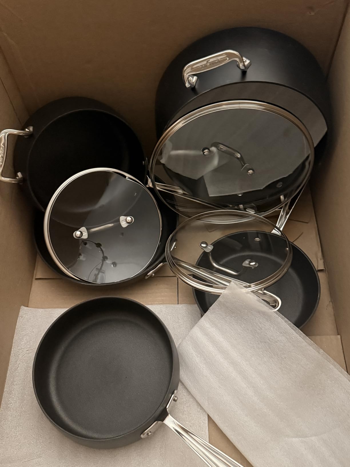 All-Clad HA1 Hard Anodized Nonstick Cookware Set 13 Piece Induction Oven Broiler Safe 500F, Lid Safe 350F Pots and Pans Black customer photo 1