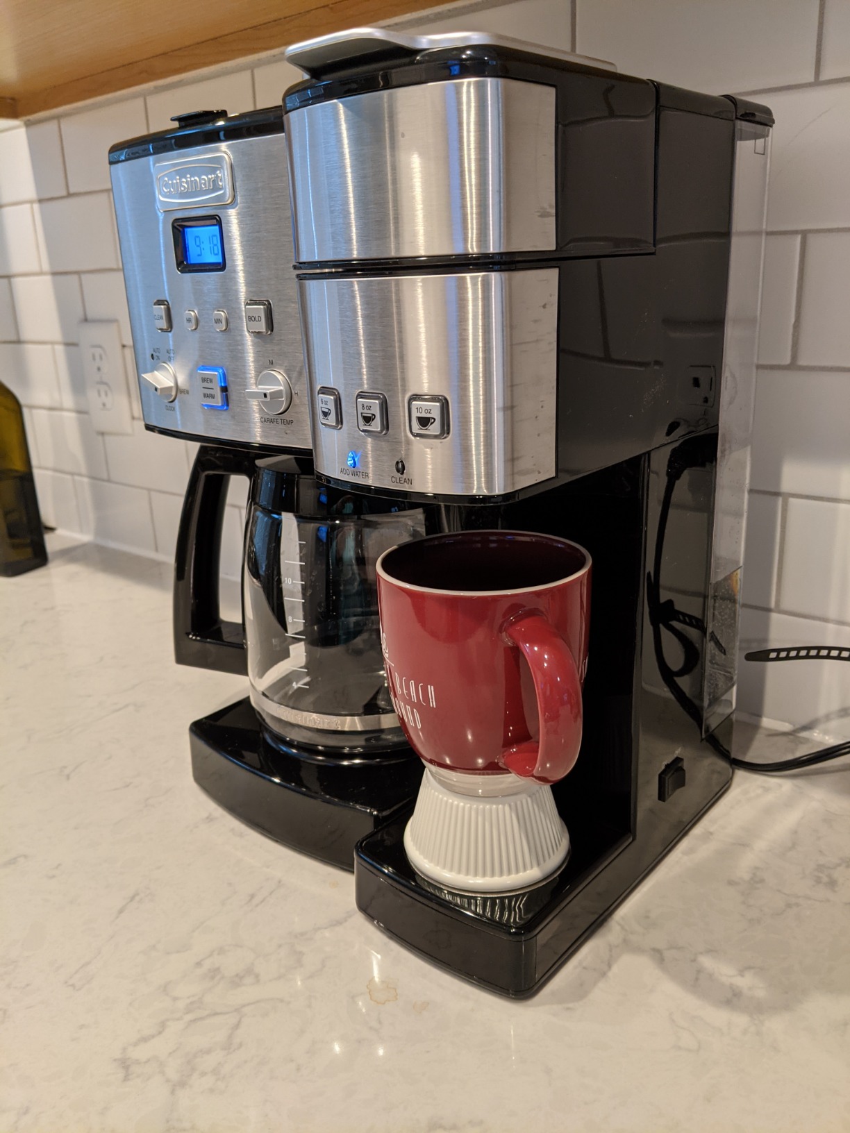 Cuisinart Single Serve + 12 Cup Coffee Maker, Offers 3-Sizes: 6-Ounces, 8-Ounces and 10-Ounces, Stainless Steel, SS-15P1 customer photo 2