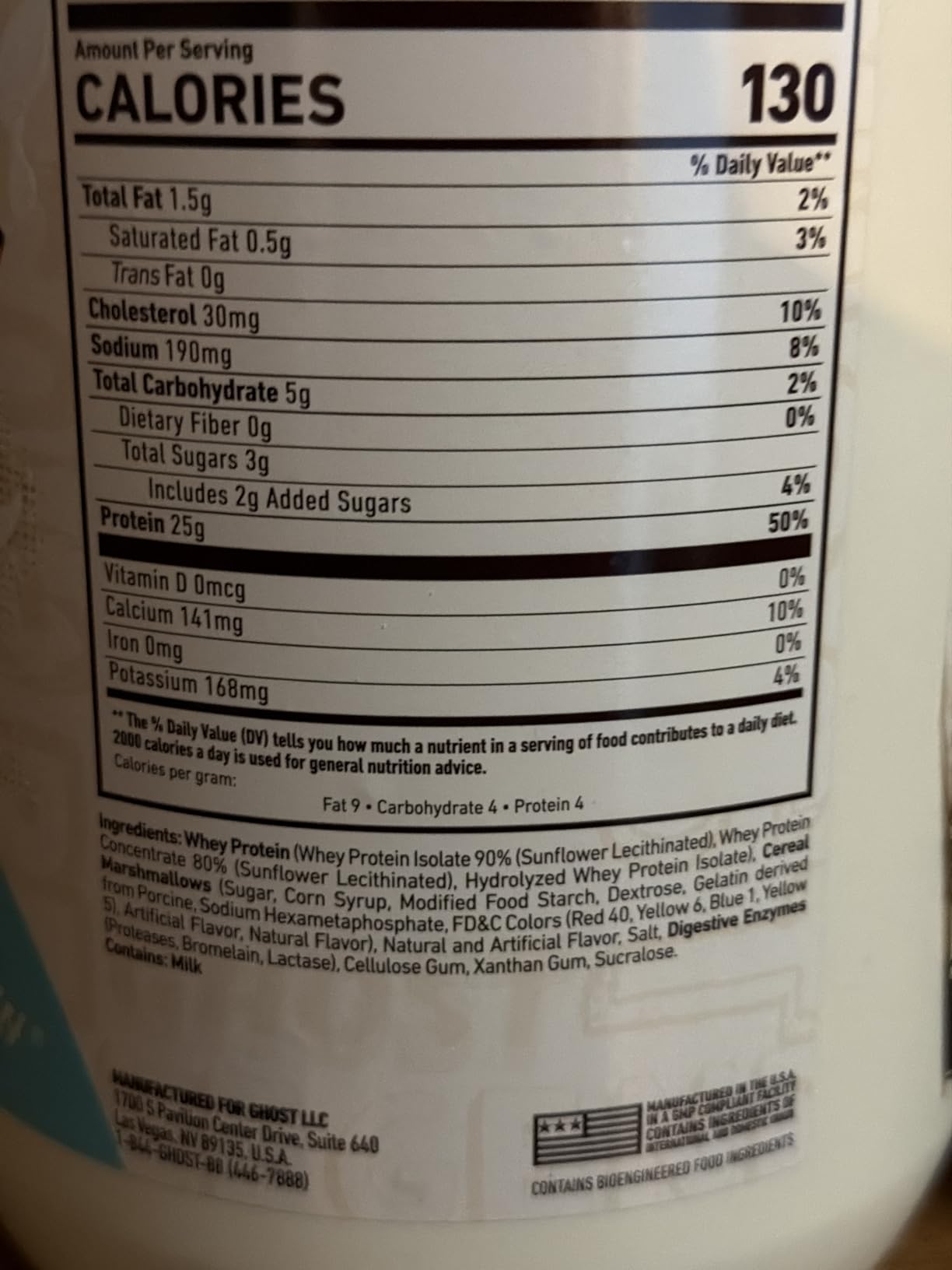 GHOST Whey Protein Powder, Milk Chocolate - 2LB, 25G of Protein - Whey Protein Blend - Post Workout Fitness & Nutrition Shakes, Smoothies, Baking & Cooking - Soy & Gluten-Free customer photo 1