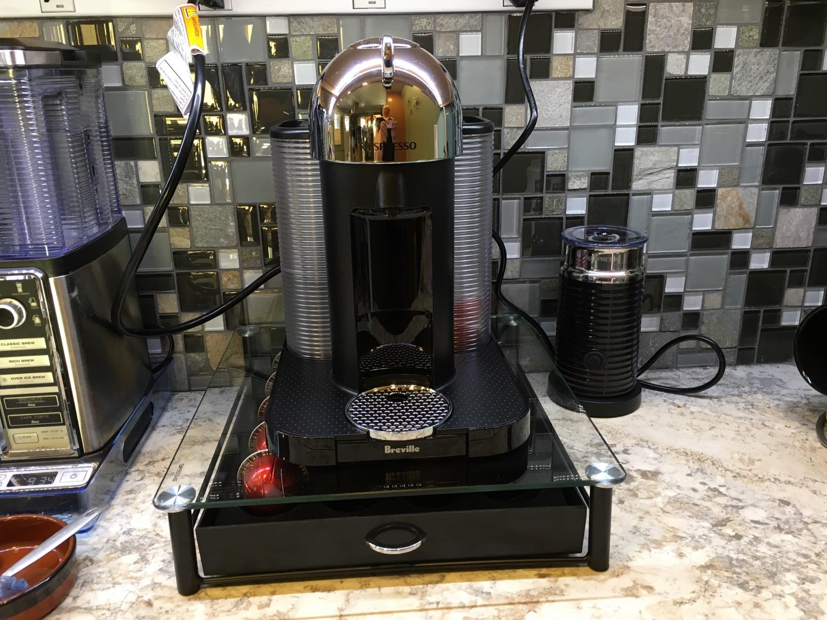 Nespresso Vertuo Coffee and Espresso Maker by Breville, Chrome with Aeroccino Milk Frother customer photo 2