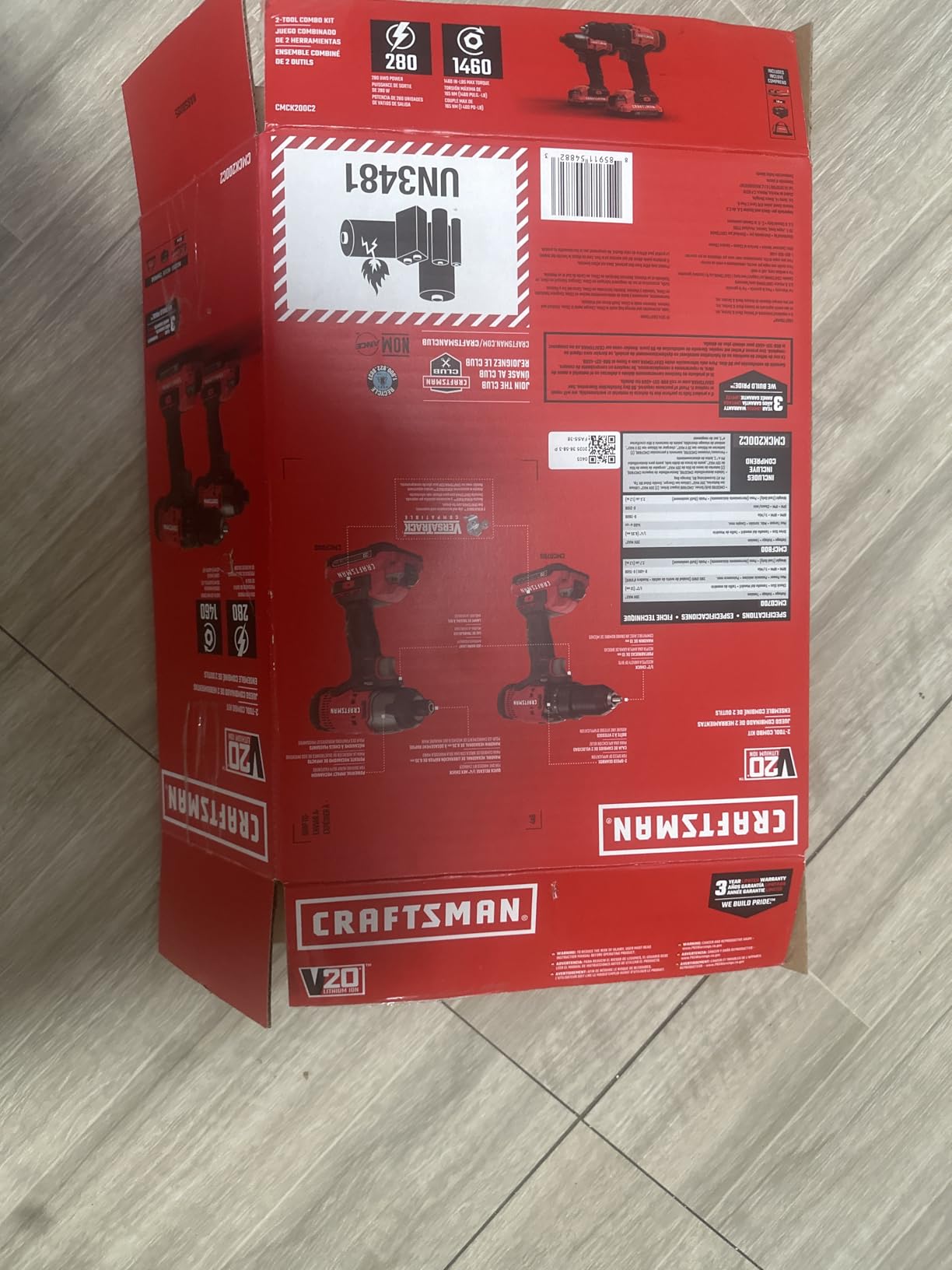 CRAFTSMAN V20 MAX Cordless Drill Driver and Impact Driver Set with 2 Batteries and Charger (CMCK200C2) customer photo 1