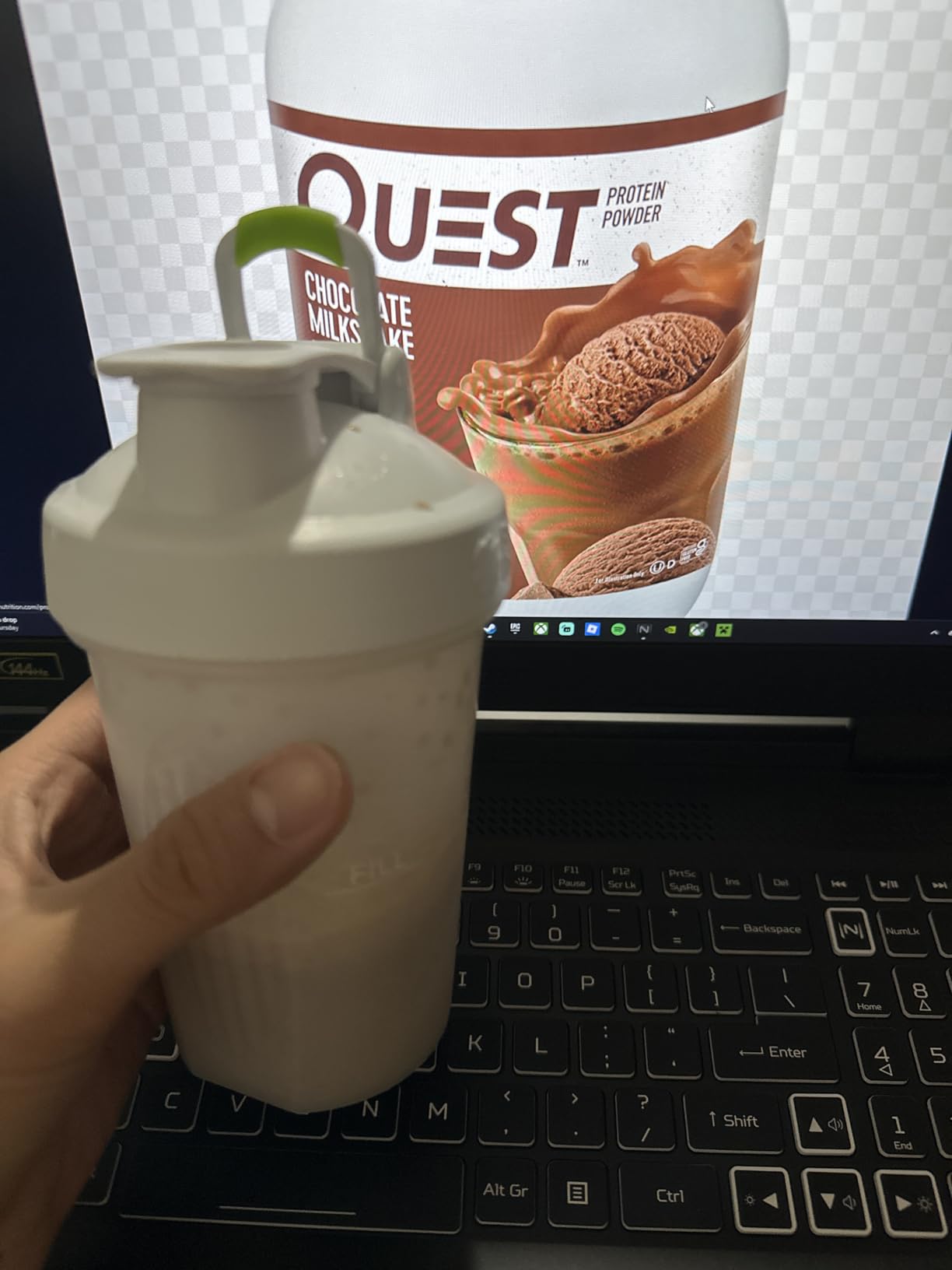 Quest Nutrition Chocolate Milkshake Protein Powder, 22g Protein, 1g Sugar, Low Carb, Gluten Free, 3 Pound, 43 Servings customer photo 1