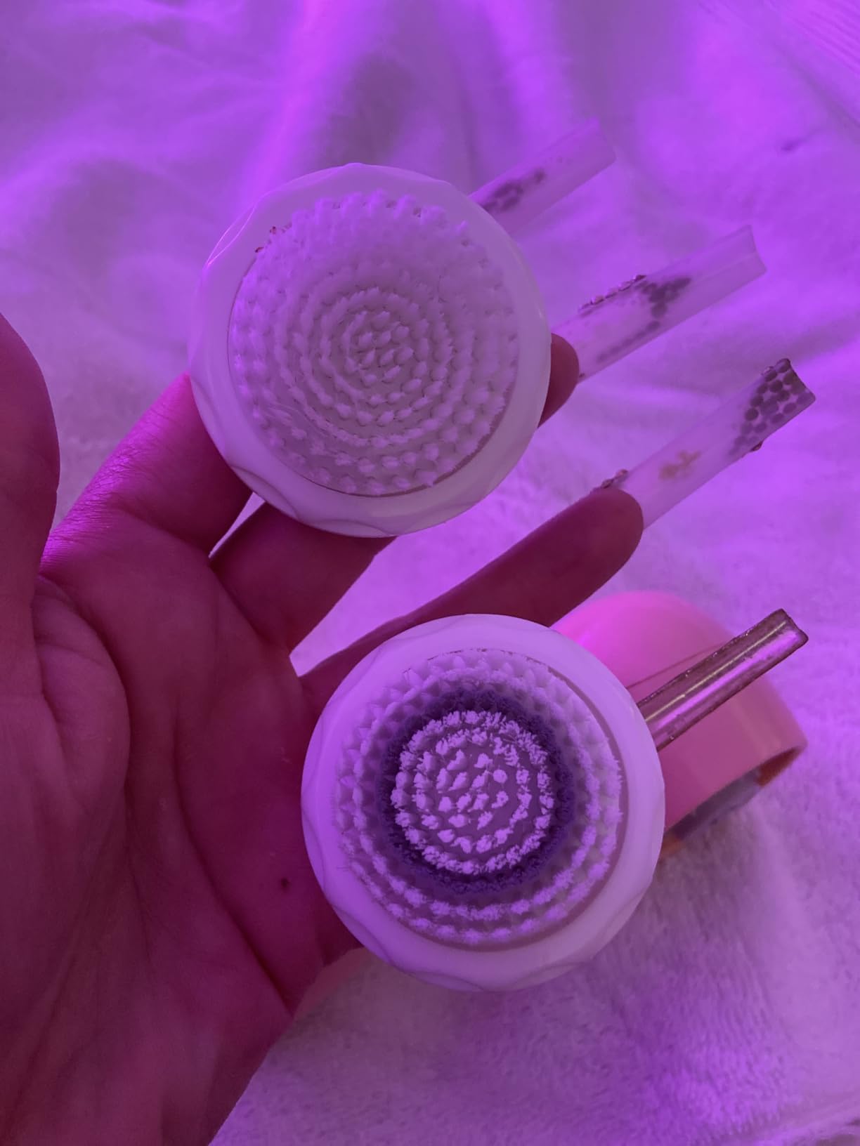 Spa Sciences - NOVA - Sonic Cleansing Brush with Bristles & Infusion System - Anti-Aging Facial Exfoliating, Waterproof, and USB Rechargeable customer photo 1