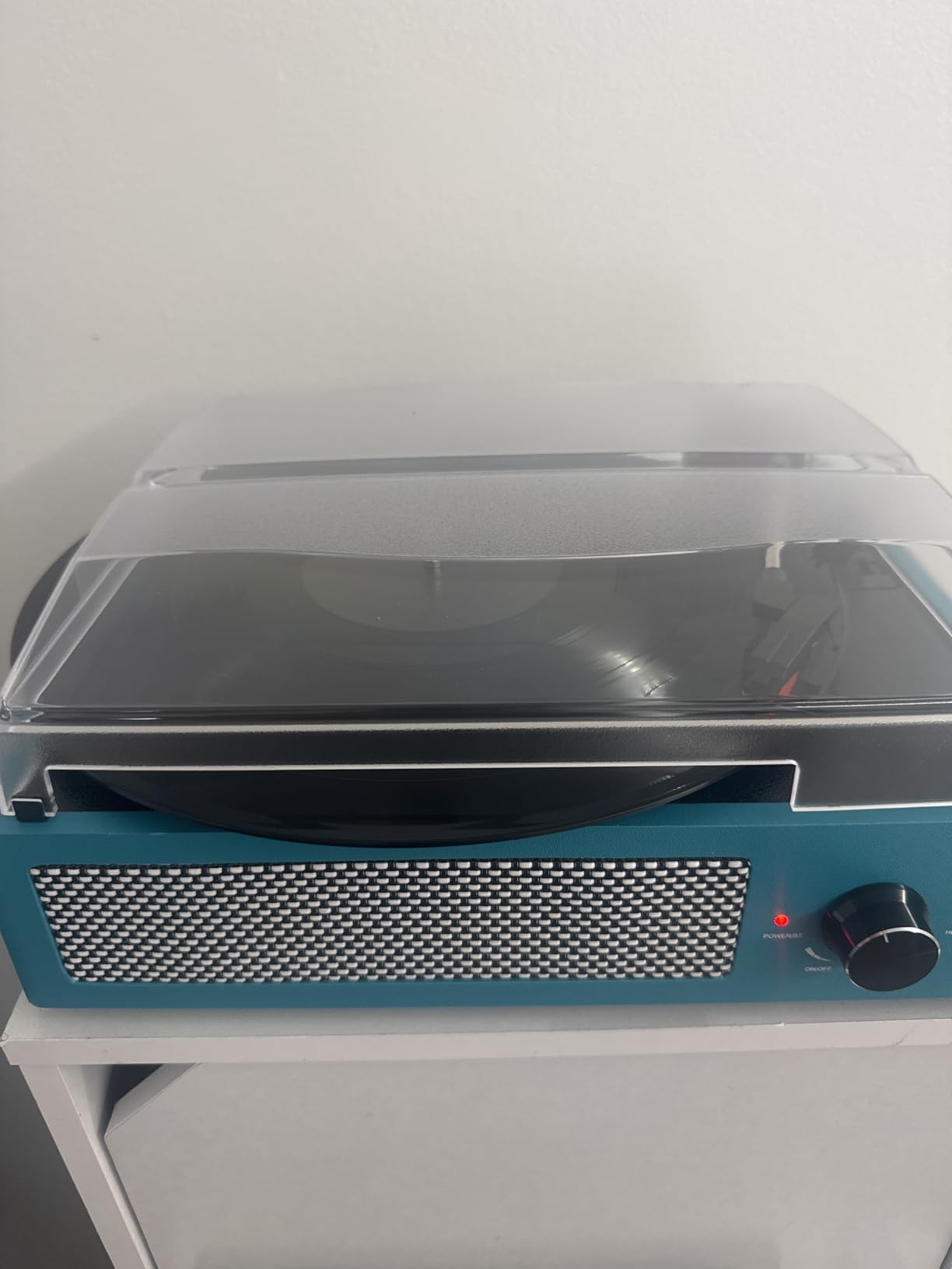 Vinyl Record Player Turntable with Built-in Bluetooth Receiver & 2 Stereo Speakers, 3 Speed 3 Size Portable Retro Record Player customer photo 1