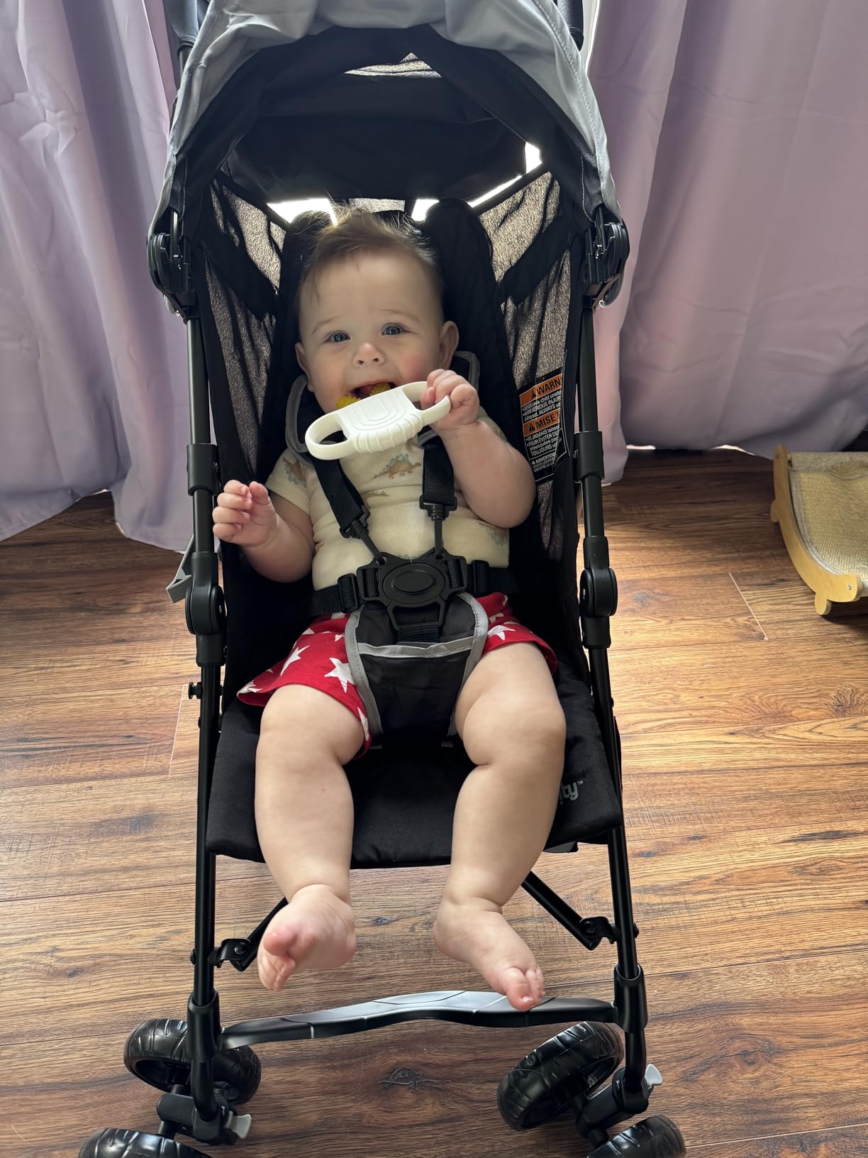 Ingenuity 3D Mini Convenience Stroller - Lightweight Stroller with Compact Fold, Multi-Position Recline, Canopy with Pop Out Sun Visor customer photo 1