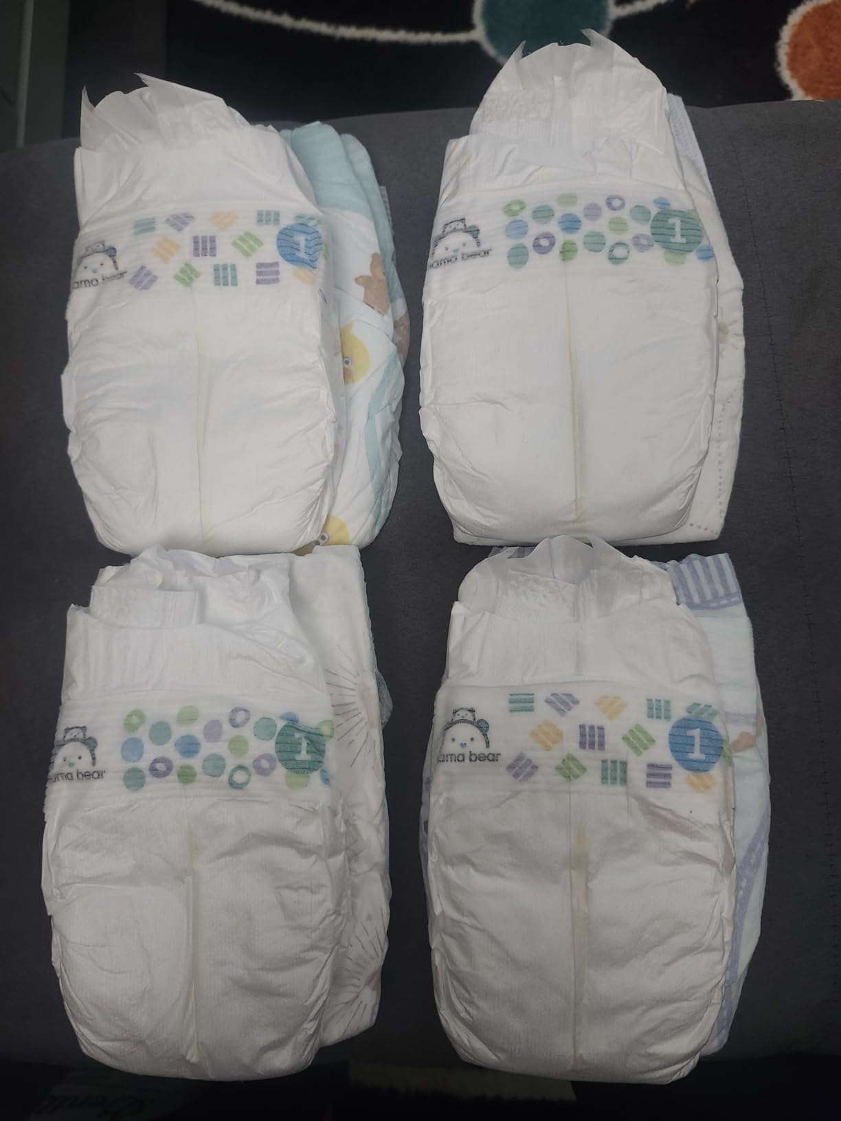Amazon Brand - Mama Bear Gentle Touch Baby Diapers, Formulated without Fragrance, Size 4, 148 Count (4 packs of 37), with Skin Protection and Leak Protection customer photo 2