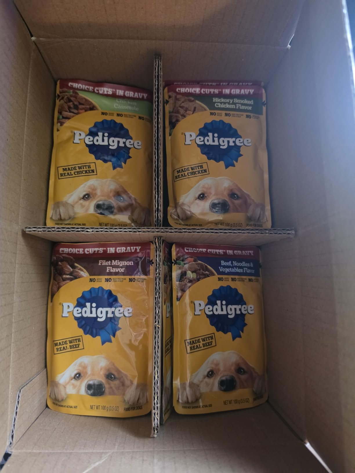 Pedigree Choice Cuts in Gravy Wet Dog Food, Adult Soft Wet Dog Food, Variety Pack, 3.5 oz. Pouches, 30 Count customer photo 2