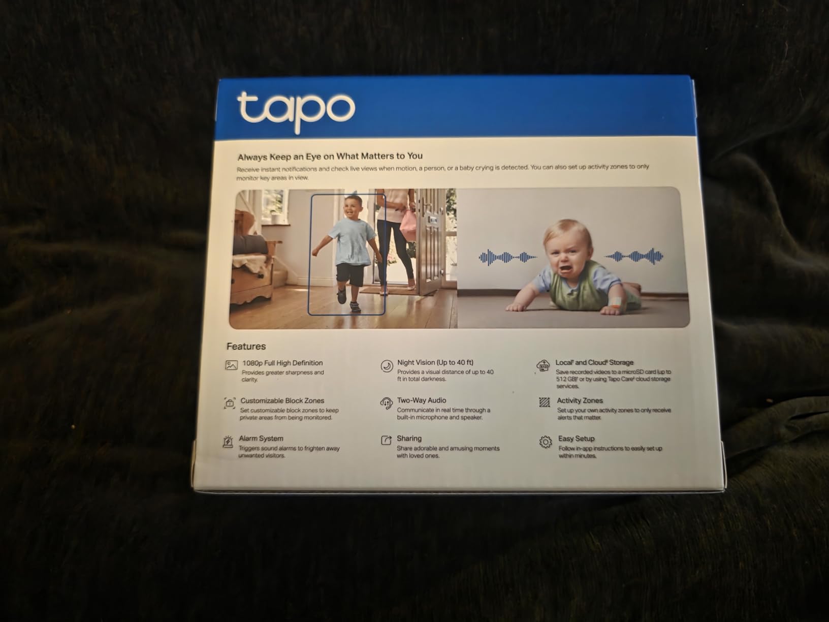 TP-Link Tapo 1080P Indoor Security Camera for Baby Monitor, Dog Camera w/Motion Detection, 2-Way Audio Siren, Night Vision (Tapo C100) customer photo 2