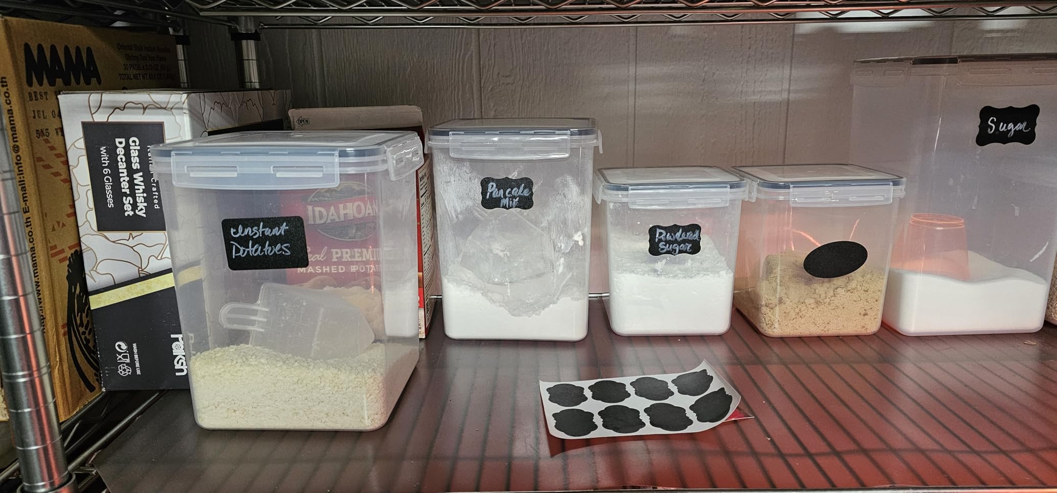 VERONES Large Tall Airtight Food Storage Containers, 10 PACK Containers Set | Plastic Airtight Kitchen & Pantry Organization, Ideal for Flour & Sugar Plastic Canisters with Labels customer photo 1