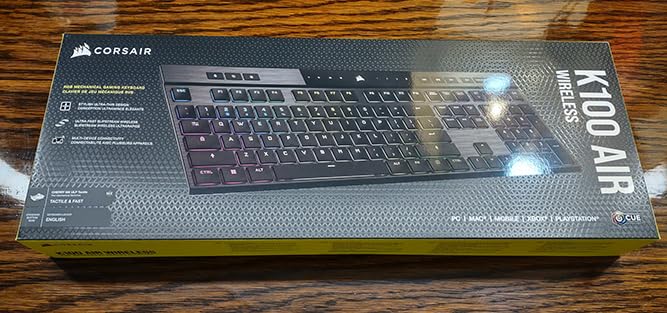 K100 RGB Mechanical Gaming Keyboard - Cherry MX Speed RGB Silver Keyswitches - PBT Double-Shot Keycaps - Elgato Stream Deck and iCUE Compatible - QWERTY NA Layout - Black customer photo 2