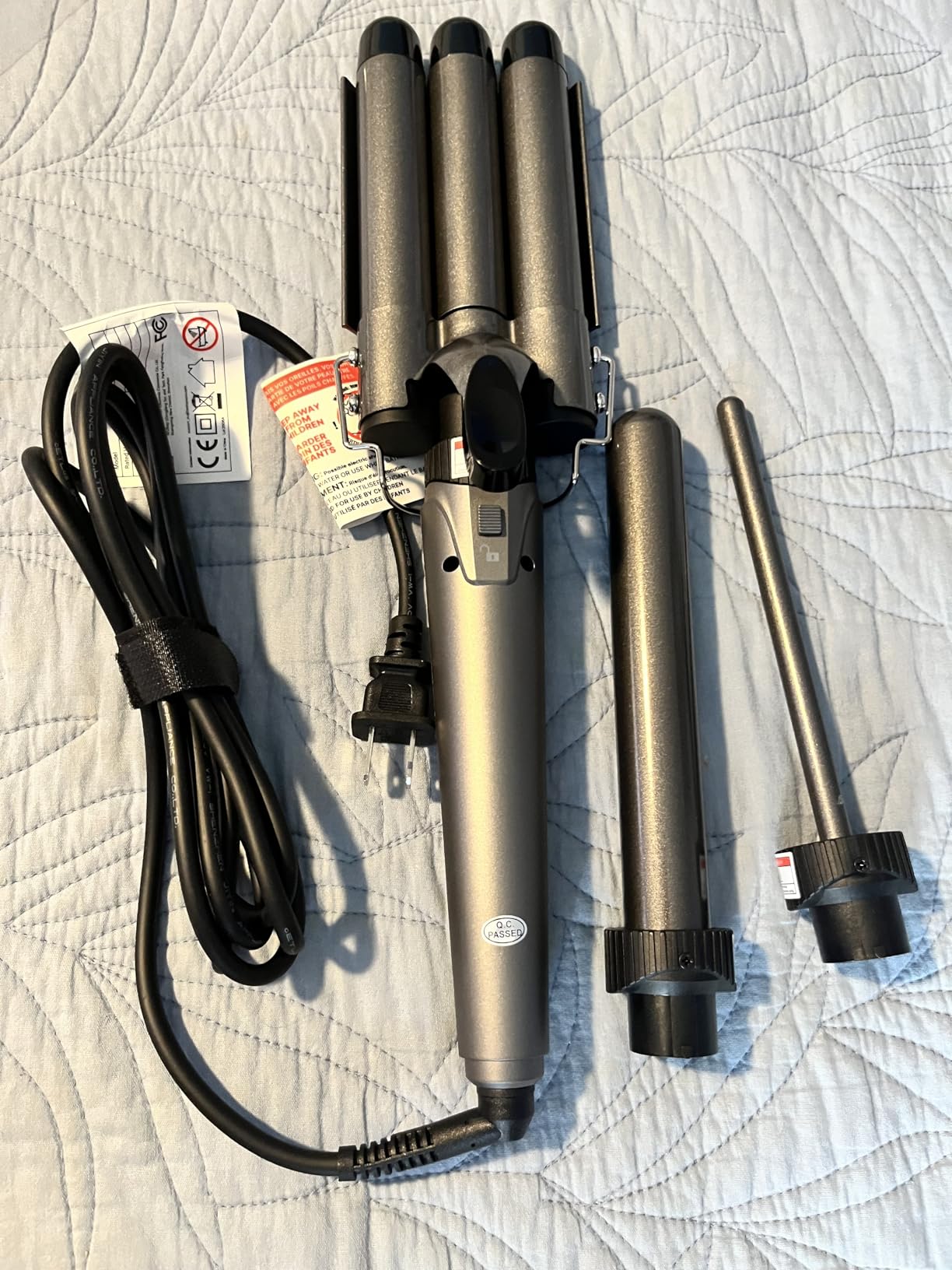 Waver Curling Iron Wand, BESTOPE PRO 5 in 1 Curling Wand Set with 3 Barrel Hair Crimper for Women, Fast Heating Hair Wand Curler in All Hair Type customer photo 1