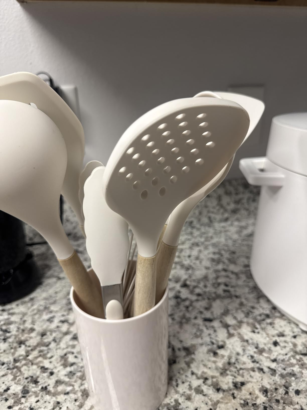 Kitchen Utensils Set- 35 PCs Cooking Utensils with Grater, Tongs, Spoon Spatula & Turner Made of Heat Resistant Food Grade Silicone and Wooden Handles Kitchen Gadgets Tools Set for Nonstick Cookware customer photo 1
