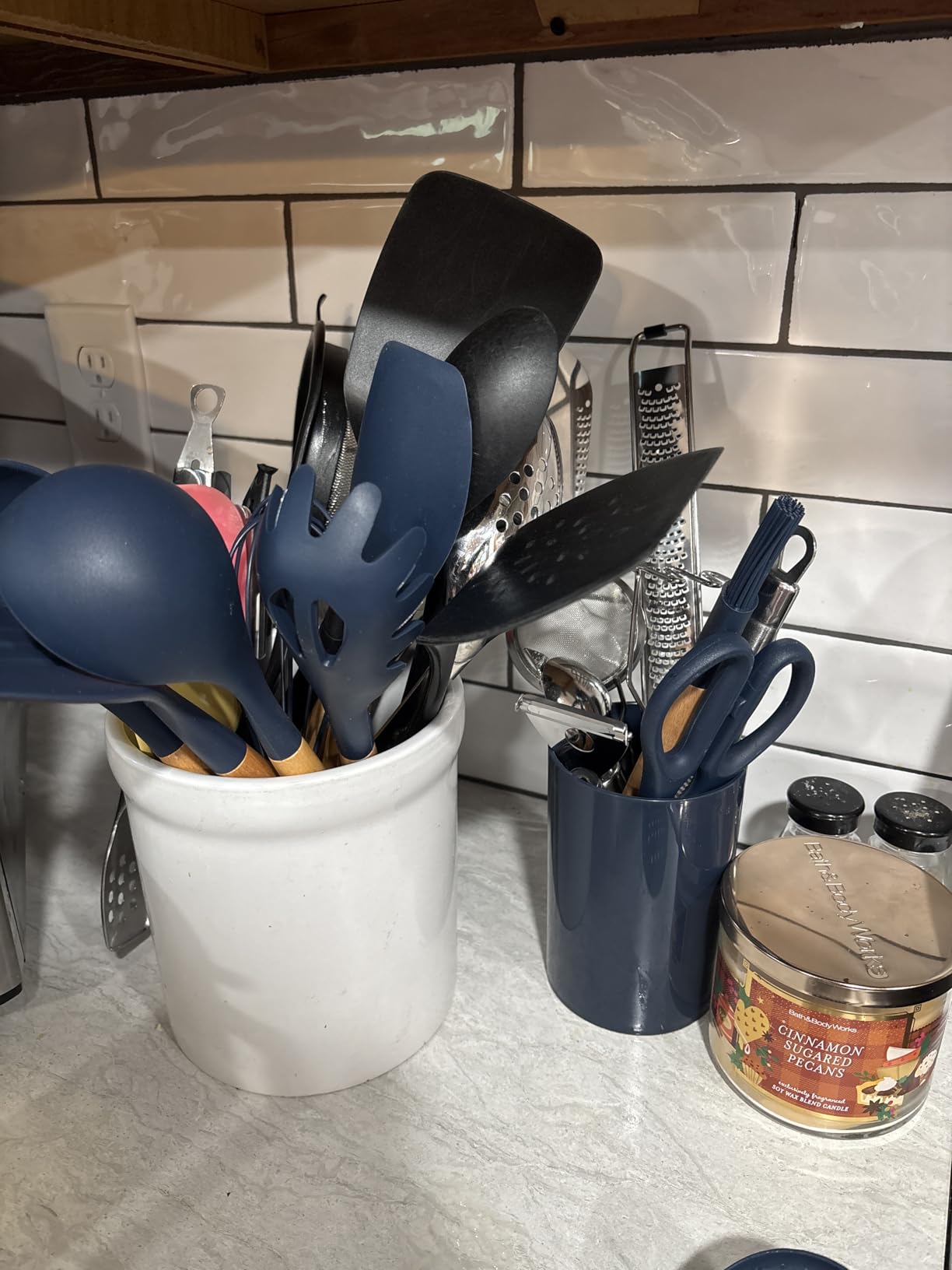 Kitchen Utensils Set- 35 PCs Cooking Utensils with Grater, Tongs, Spoon Spatula & Turner Made of Heat Resistant Food Grade Silicone and Wooden Handles Kitchen Gadgets Tools Set for Nonstick Cookware customer photo 2