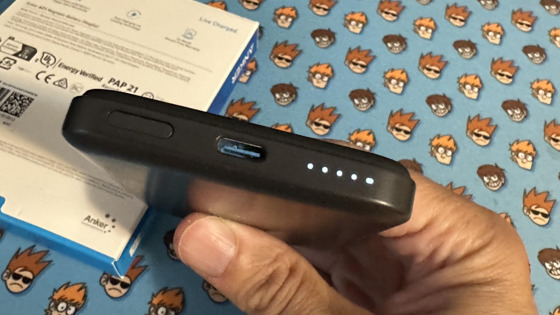 Anker 621 Magnetic Portable Charger (MagGo), 5,000mAh Wireless Power Bank with USB-C Cable, MagSafe-Compatible Battery Pack customer photo 2