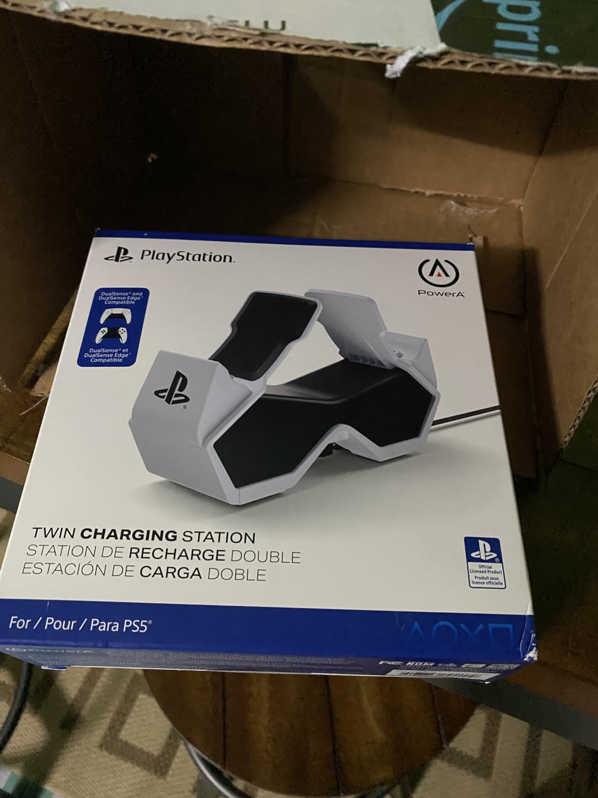 PowerA Twin Charging Station for Dualsense Wireless Controllers, DualSense Controller Charging, Sony PlayStation, PS5, Officially Licensed - PlayStation 5 customer photo 1