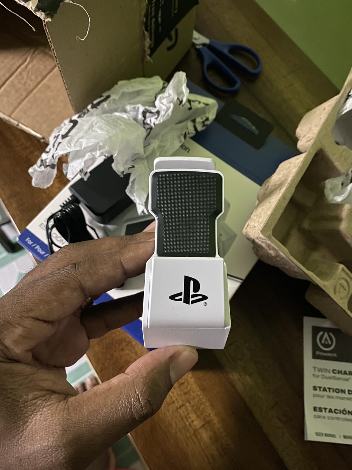 PowerA Twin Charging Station for Dualsense Wireless Controllers, DualSense Controller Charging, Sony PlayStation, PS5, Officially Licensed - PlayStation 5 customer photo 2