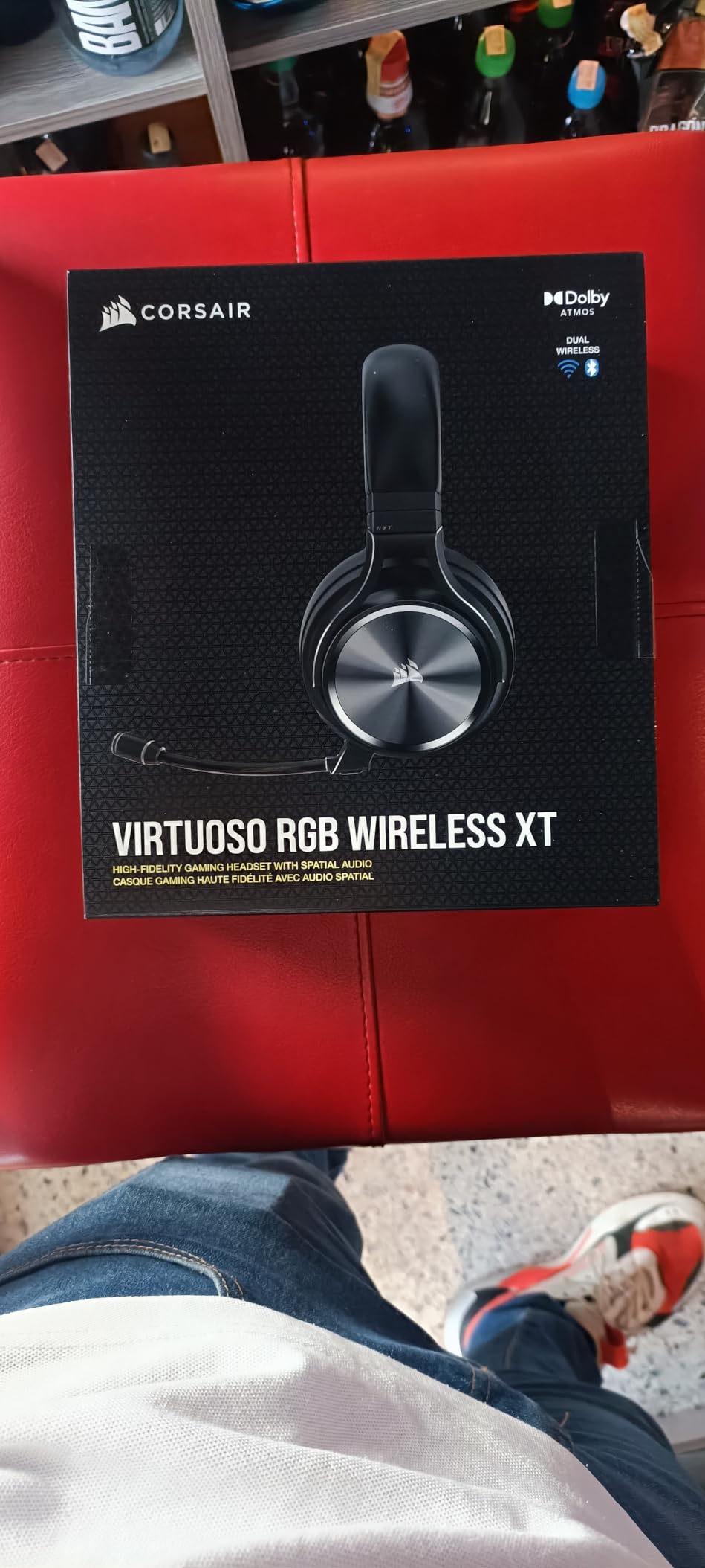Corsair Virtuoso RGB Wireless XT Multiplatform Gaming Headset with Bluetooth - Dolby Atmos - Broadcast Quality Microphone - iCUE Compatible - PC, Mac, PS5, PS4, Nintendo Switch, Mobile - Black customer photo 2