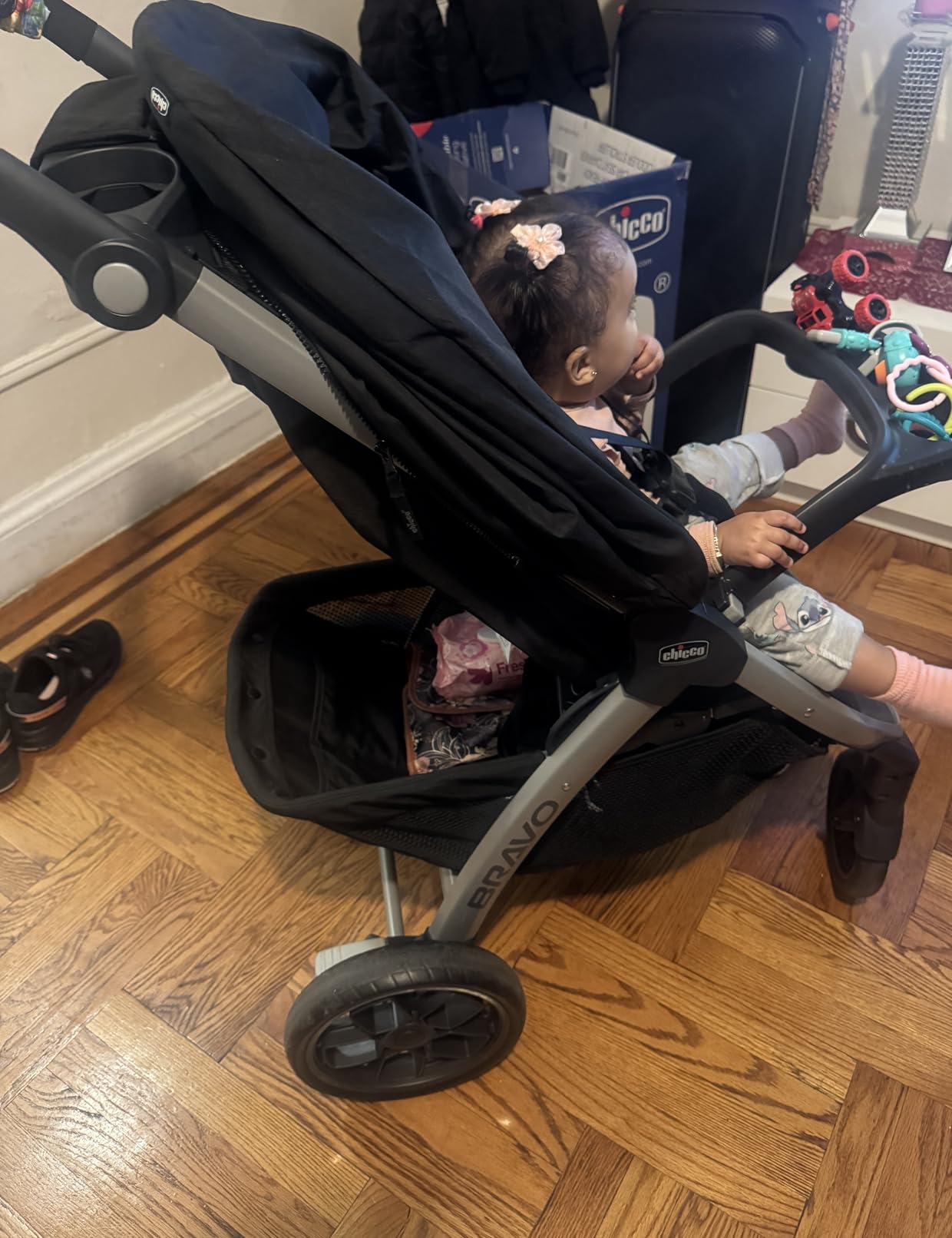 Chicco Bravo Quick-Fold Stroller, Black/Black customer photo 1