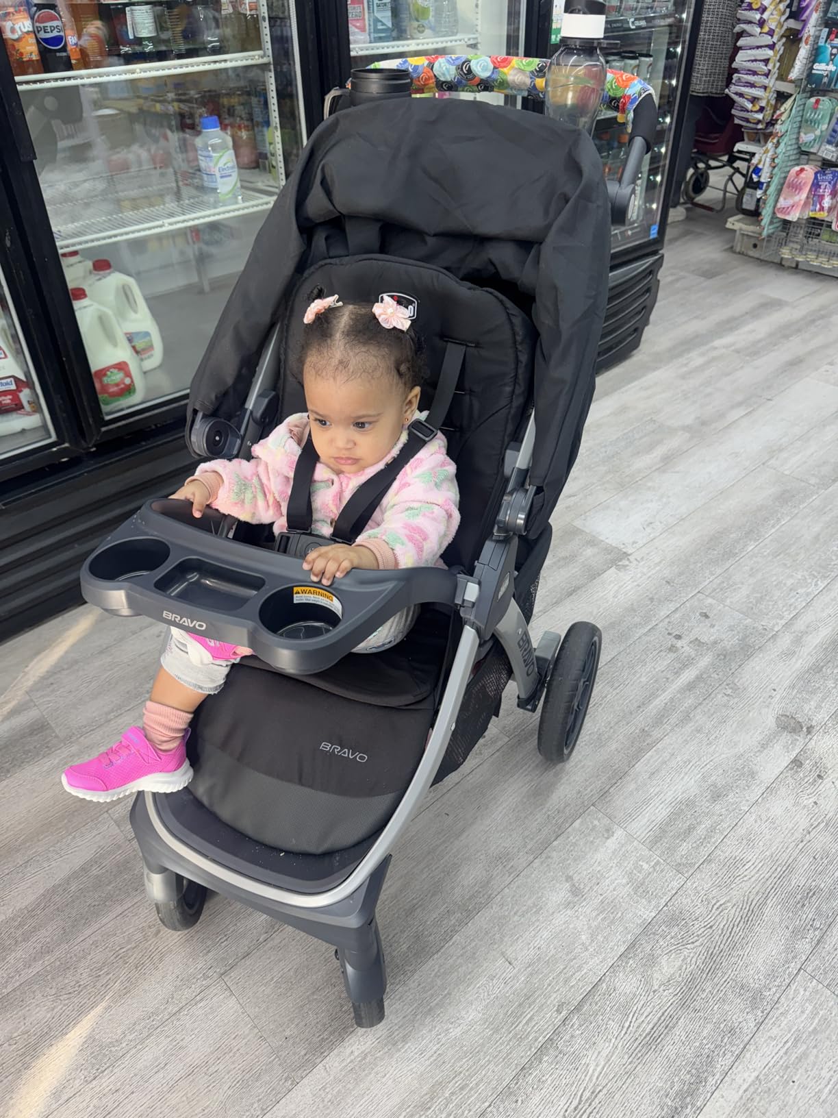 Chicco Bravo Quick-Fold Stroller, Black/Black customer photo 2